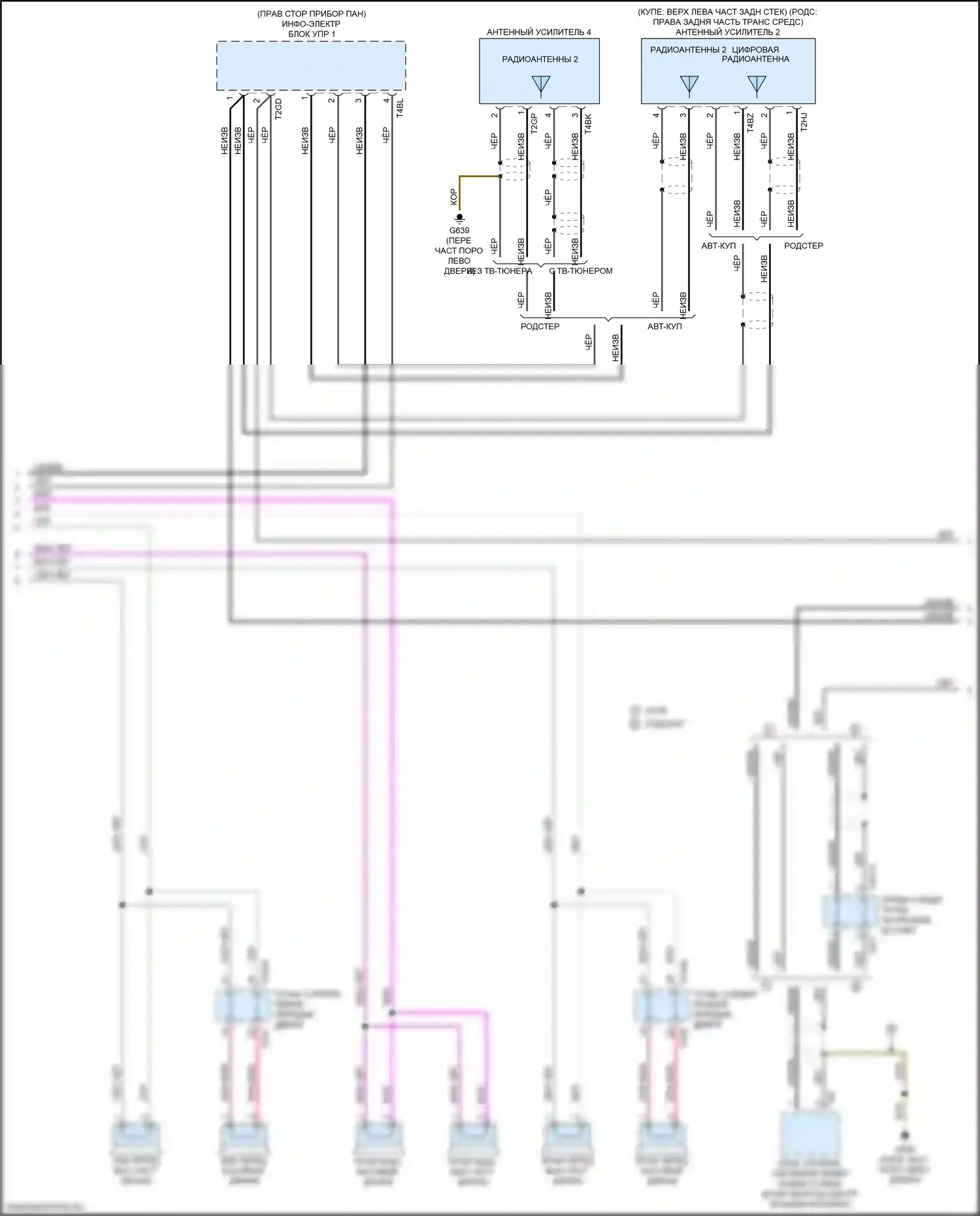 TT RS Audi 8S рестайлинг (2019-2024): Электросхема магнитолы, с навигацией (2 из 4) 