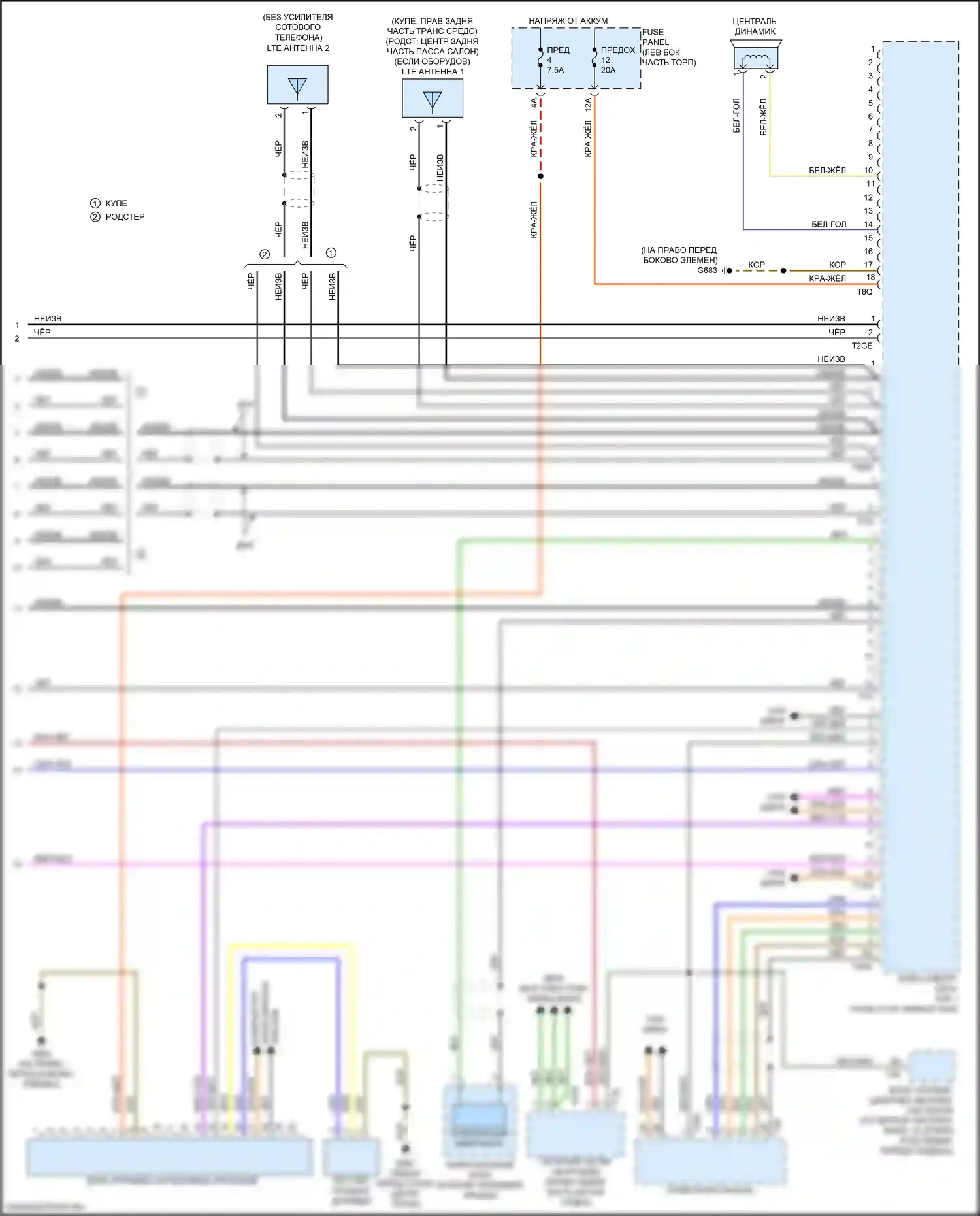 TT RS Audi 8S рестайлинг (2019-2024): Электросхема навигации (4 из 4) 