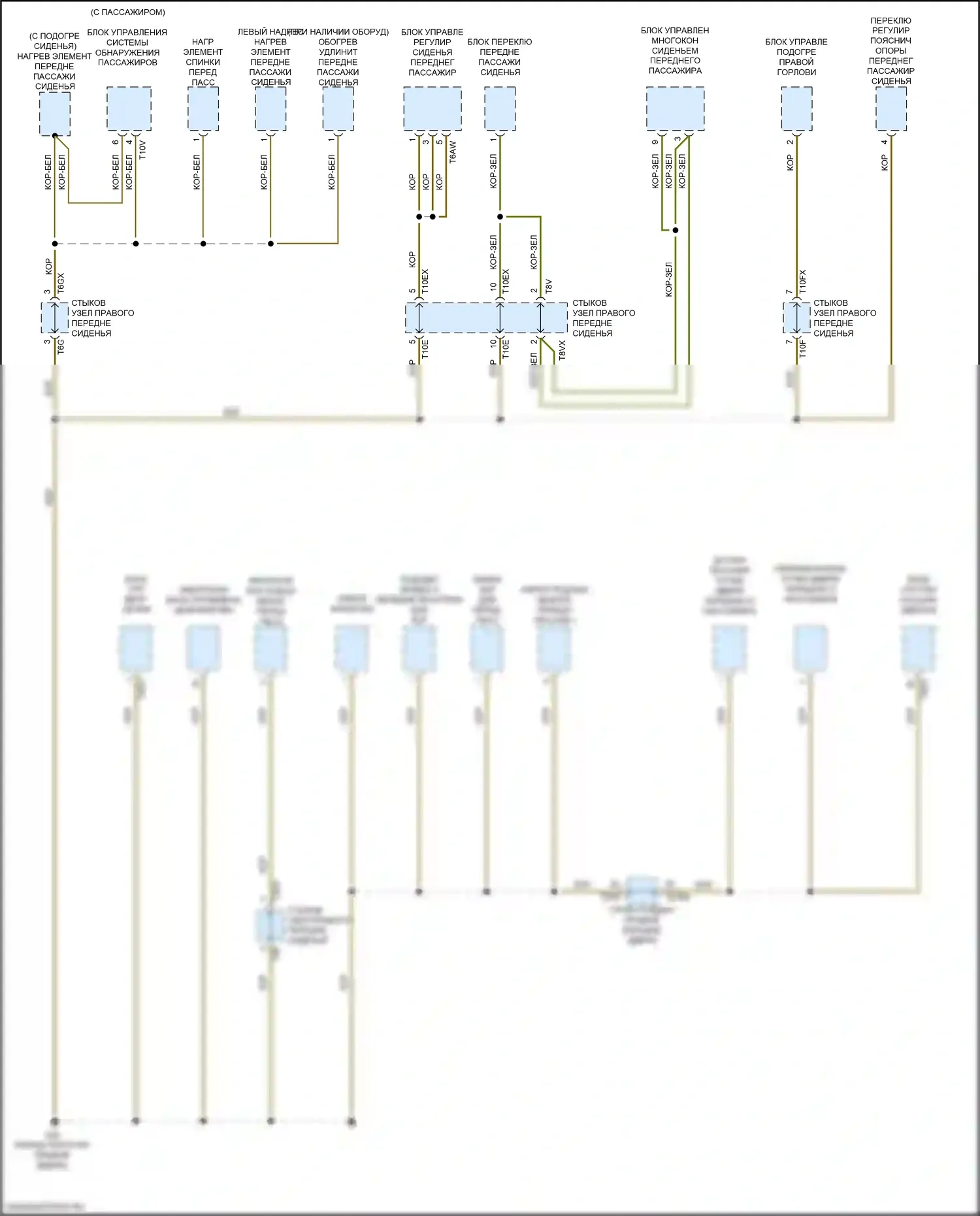TT RS Audi 8S рестайлинг (2019-2024): Электросхема разводки массы (2 из 6) 