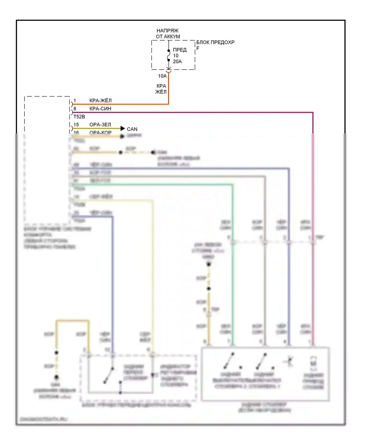 TT Audi 8J рестайлинг (2010-2014): Электросхема активных управление кузовом и подвеской 