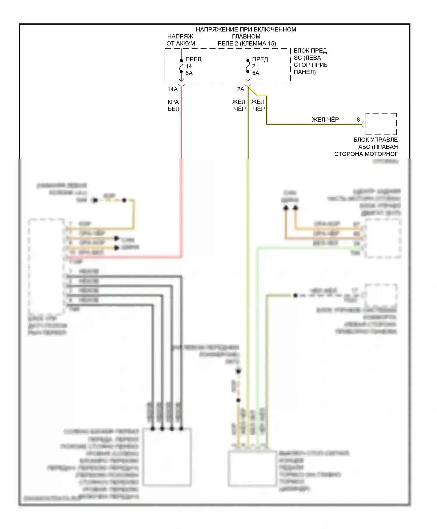 TT Audi 8J рестайлинг (2010-2014): Электросхема блокировки селектора 