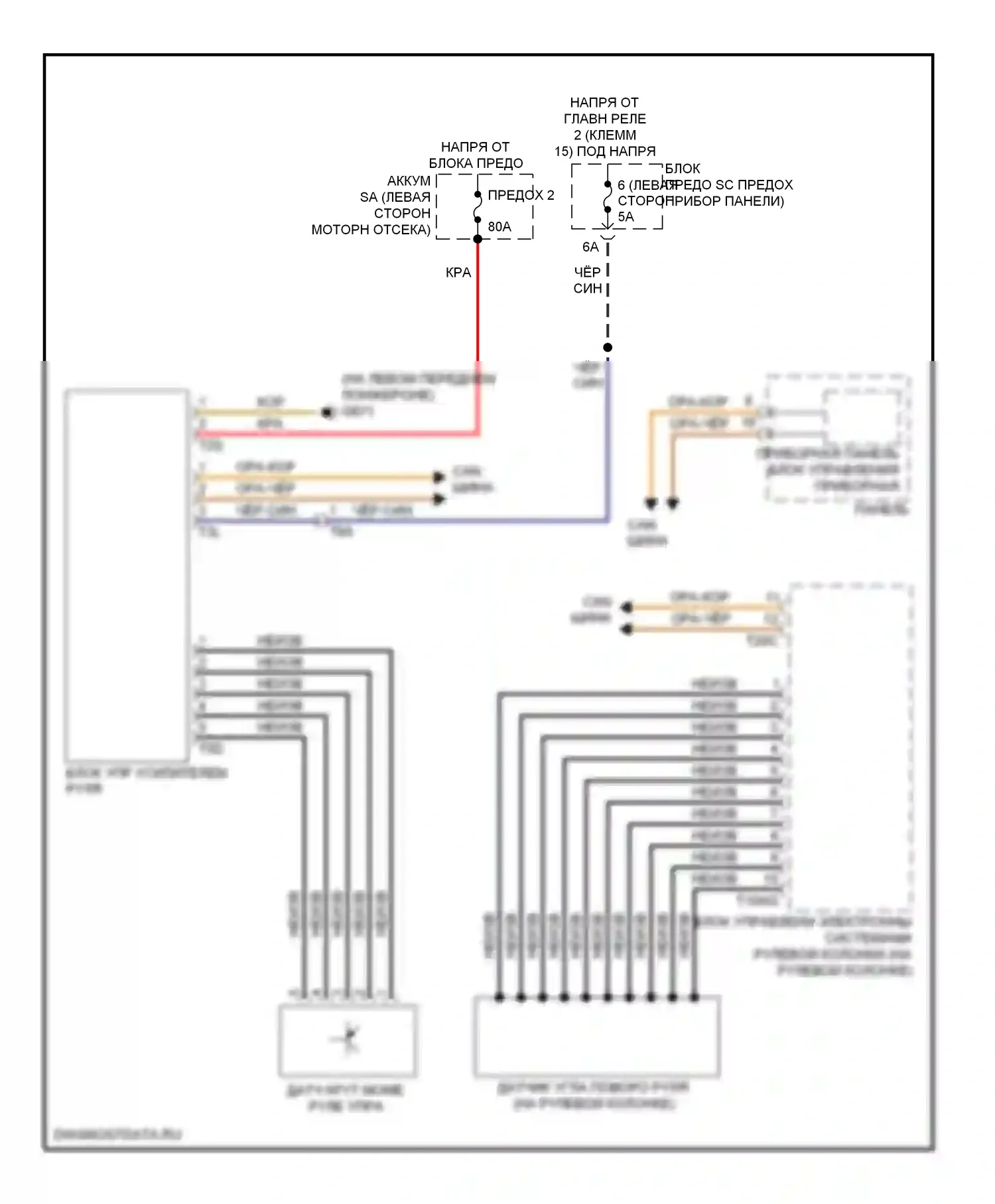 TT Audi 8J рестайлинг (2010-2014): Электросхема электроусилителя руля 