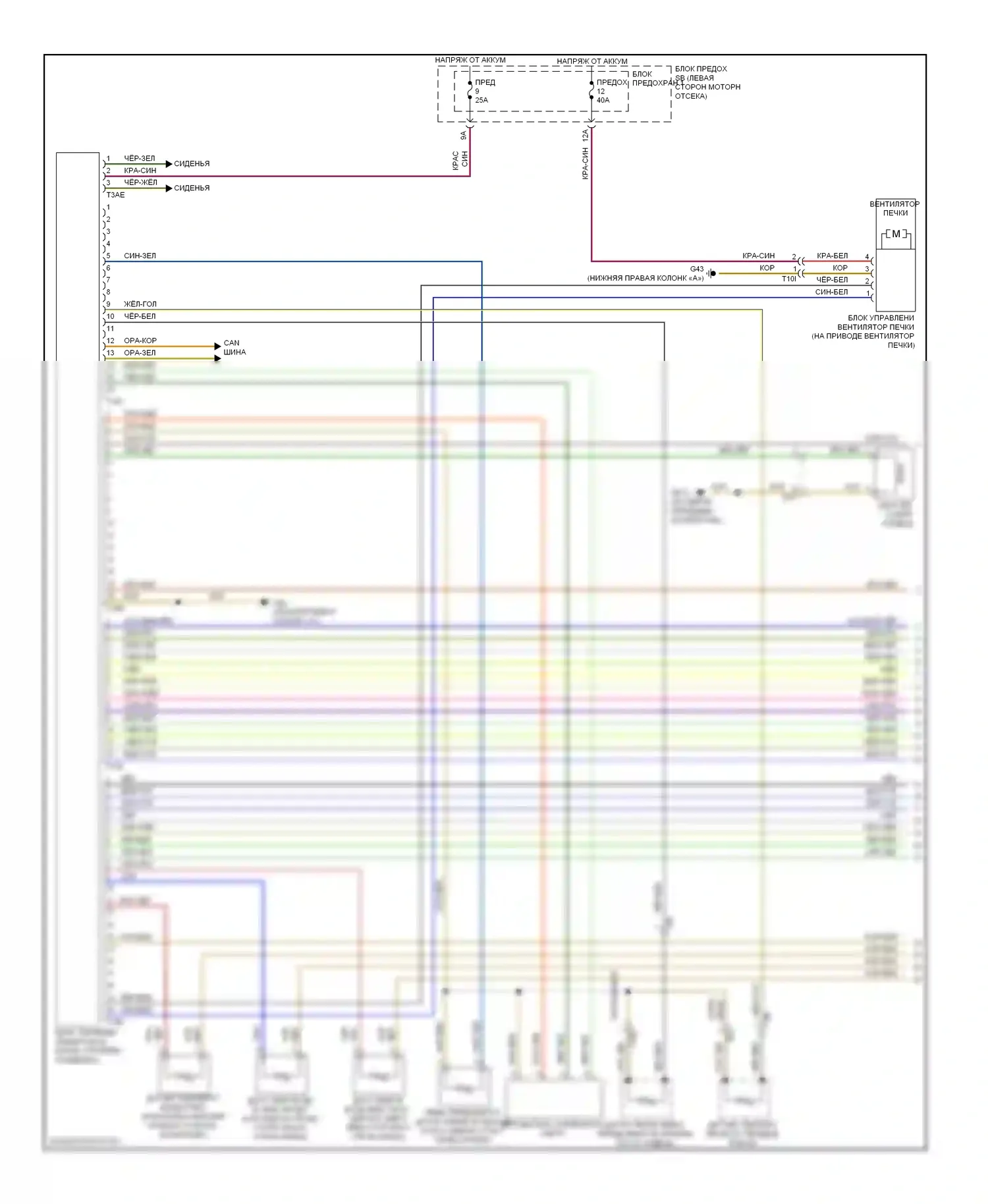 TT Audi 8J рестайлинг (2010-2014): Электросхема климат контроля (1 из 2) 