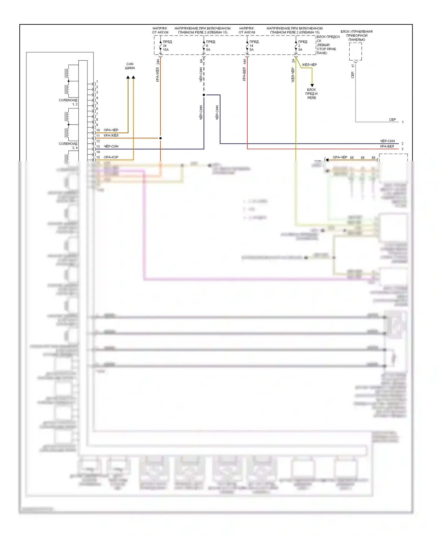 TT Audi 8J рестайлинг (2010-2014): Электросхема автоматической коробки передач (1 из 2) 