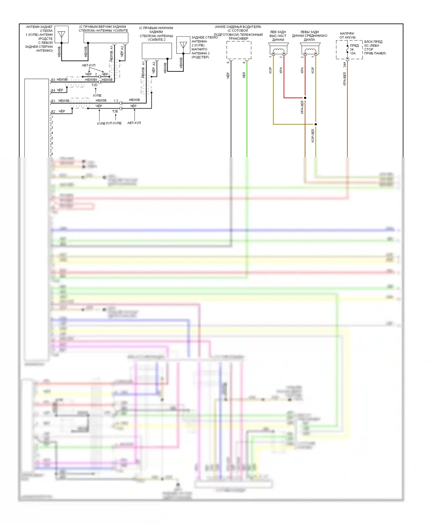 TT Audi 8J рестайлинг (2010-2014): Электросхема магнитолы, с bose (1 из 2) 