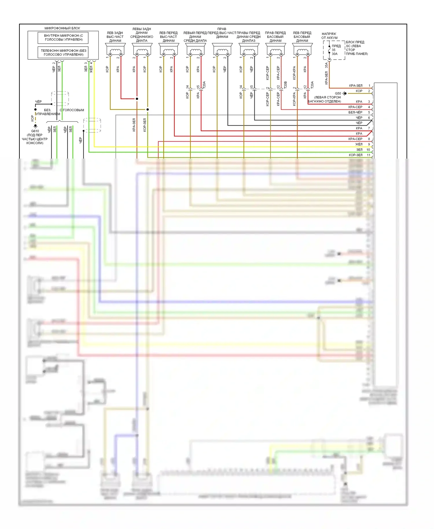 TT Audi 8J рестайлинг (2010-2014): Электросхема навигации, с bose (2 из 2) 