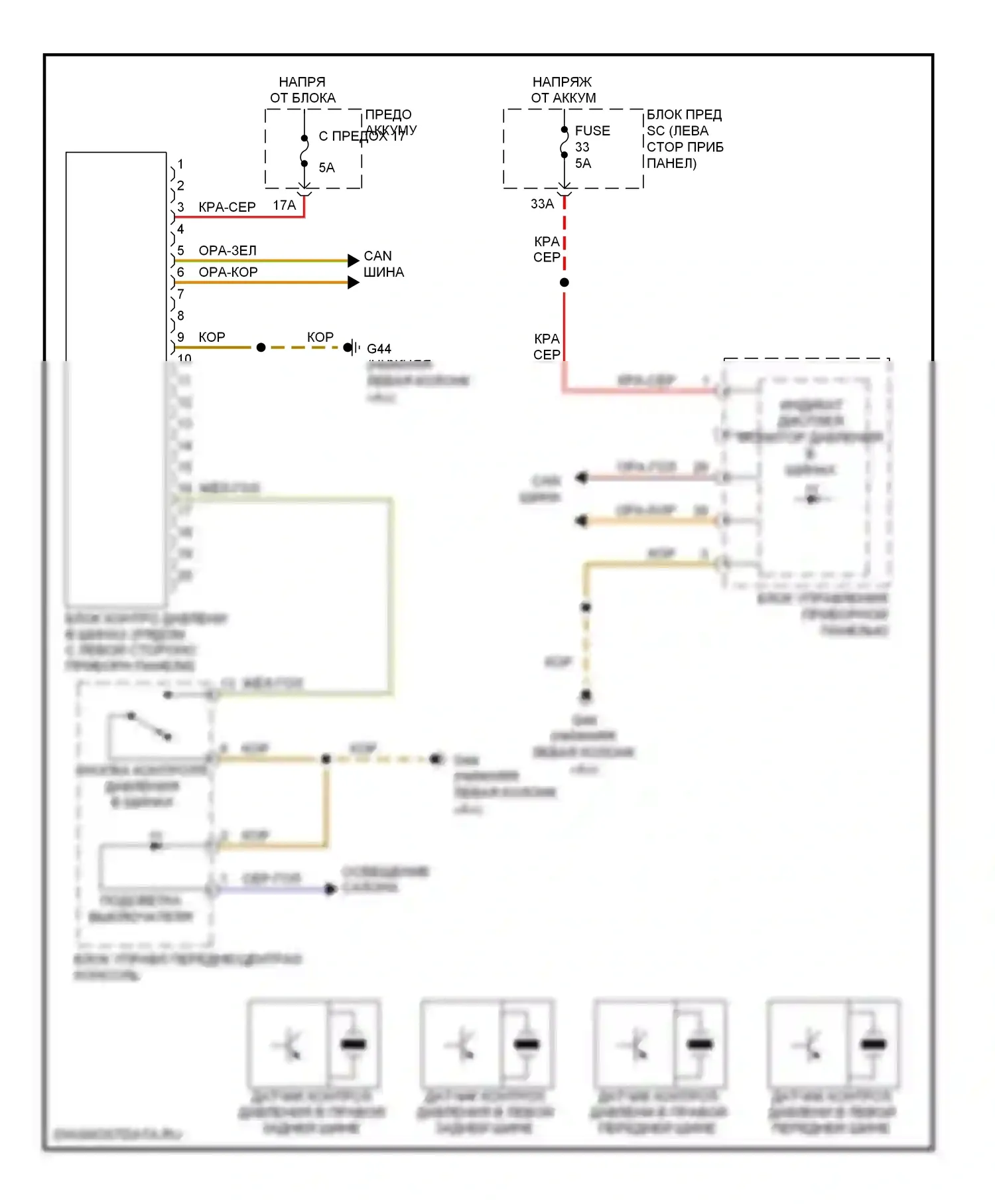 TT Audi 8J (2006-2010): Электросхема помощников водителя 