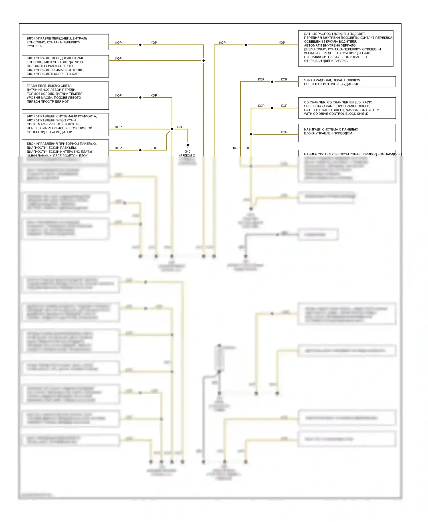 TT Audi 8J (2006-2010): Электросхема разводки массы (1 из 2) 