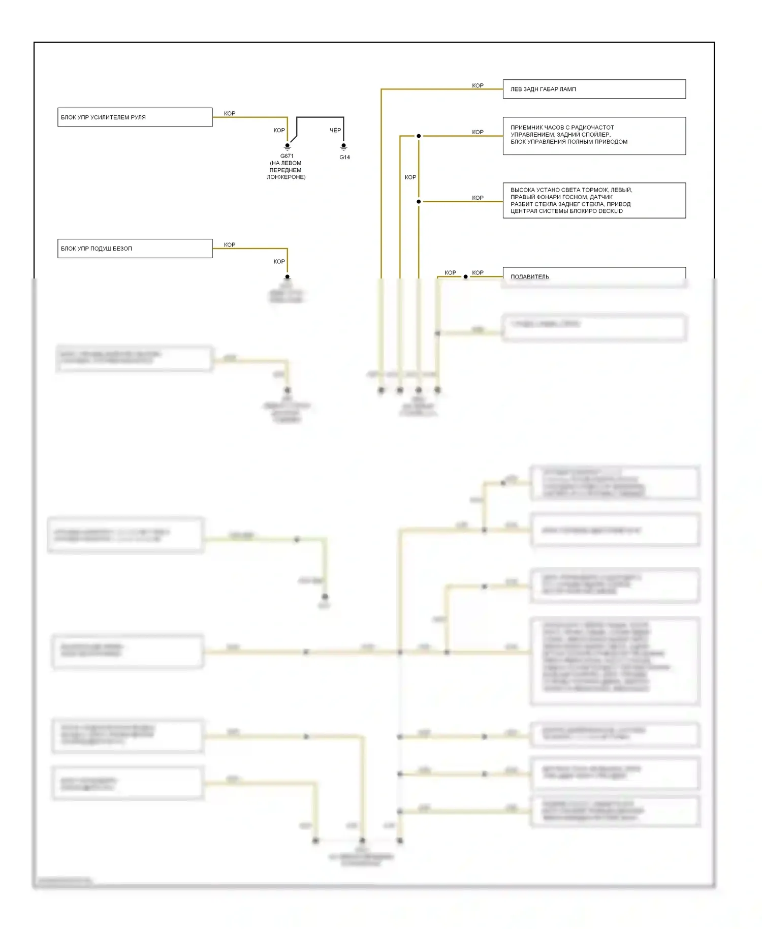 TT Audi 8J (2006-2010): Электросхема разводки массы (2 из 2) 