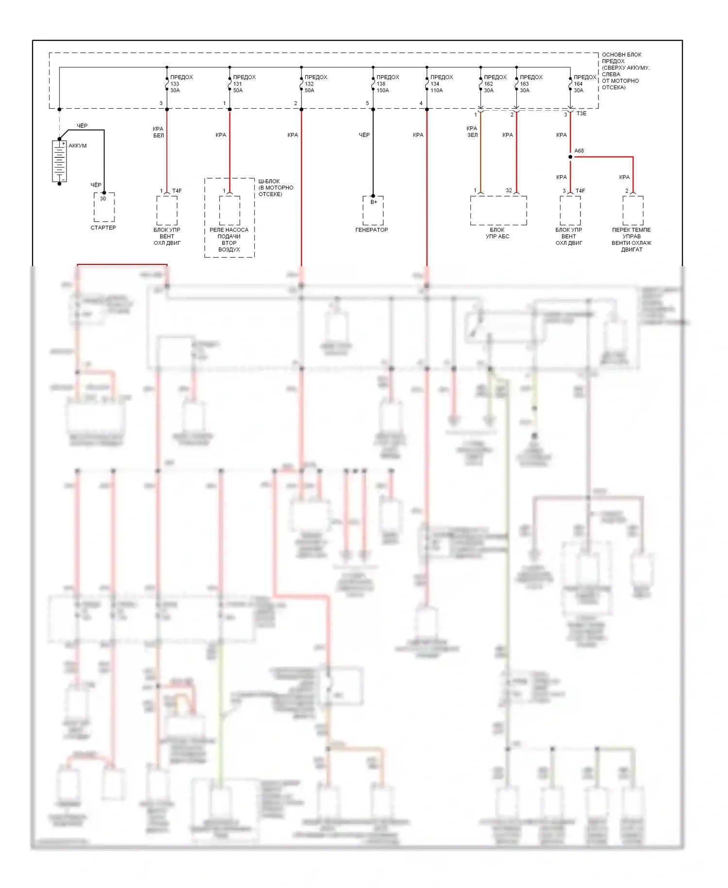 TT Audi 8N рестайлинг (2003-2006): Электросхема блока предохранителей реле (1 из 4) 