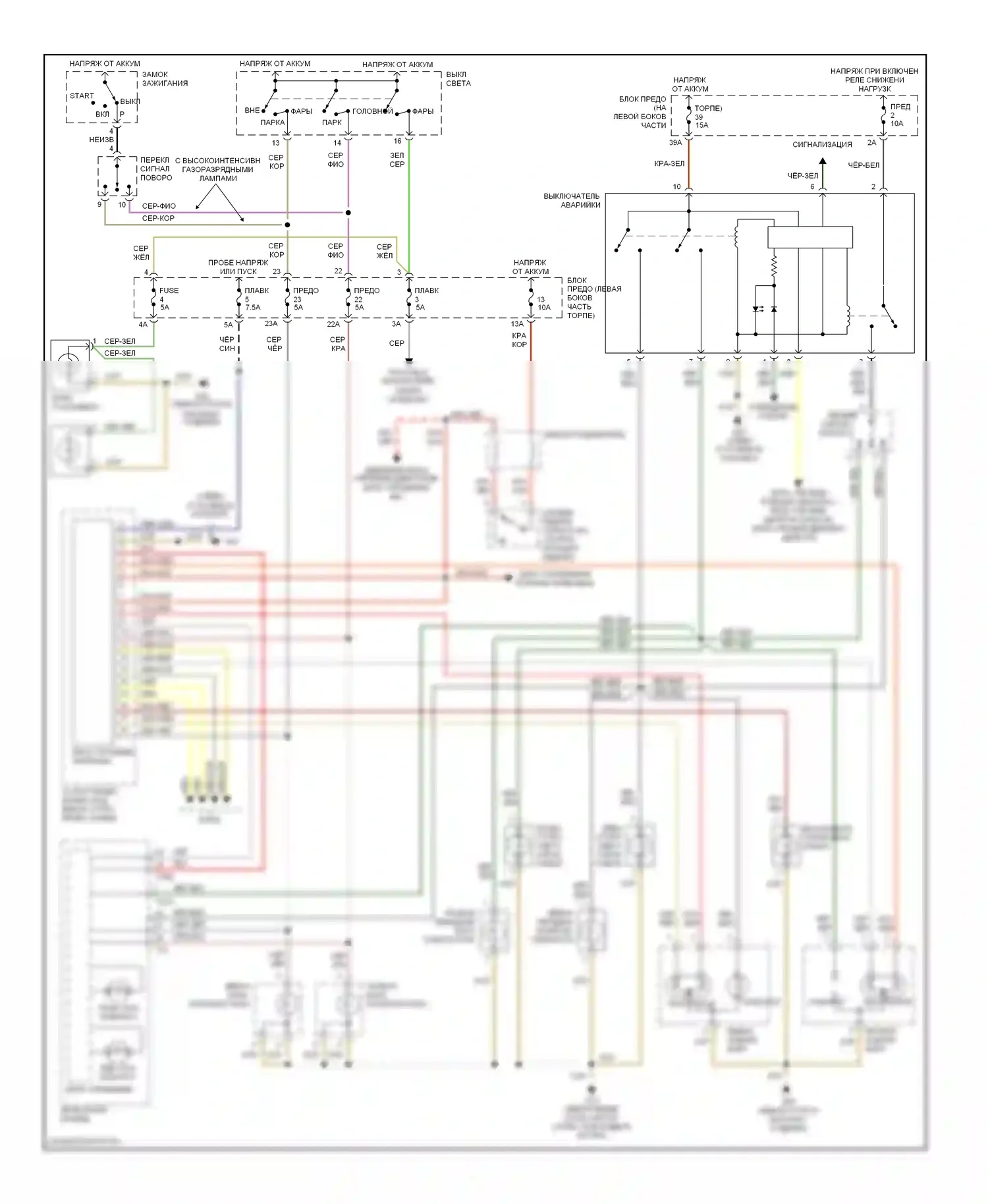 TT Audi 8N рестайлинг (2003-2006): Электросхема фар и фонарей, без дрели 