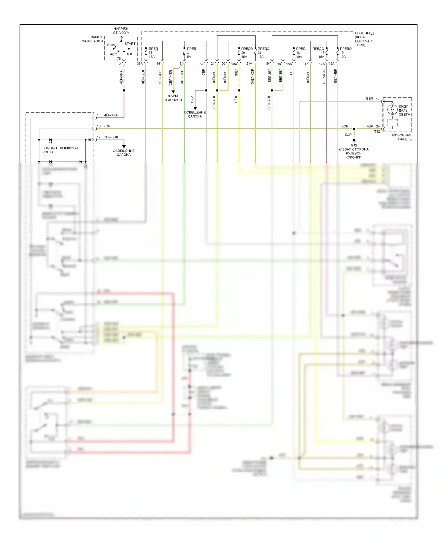 TT Audi 8N рестайлинг (2003-2006): Электросхема фар, с дрелью 