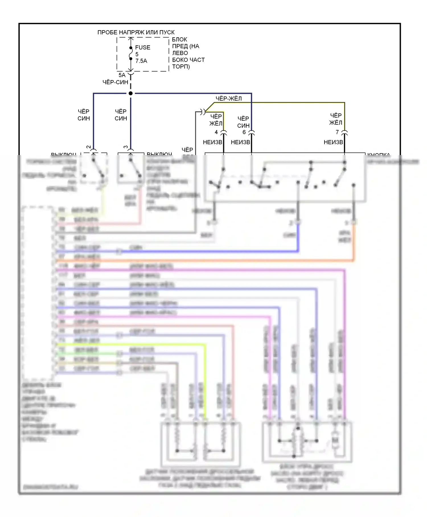 TT Audi 8N рестайлинг (2003-2006): Электросхема круиз-контроля 
