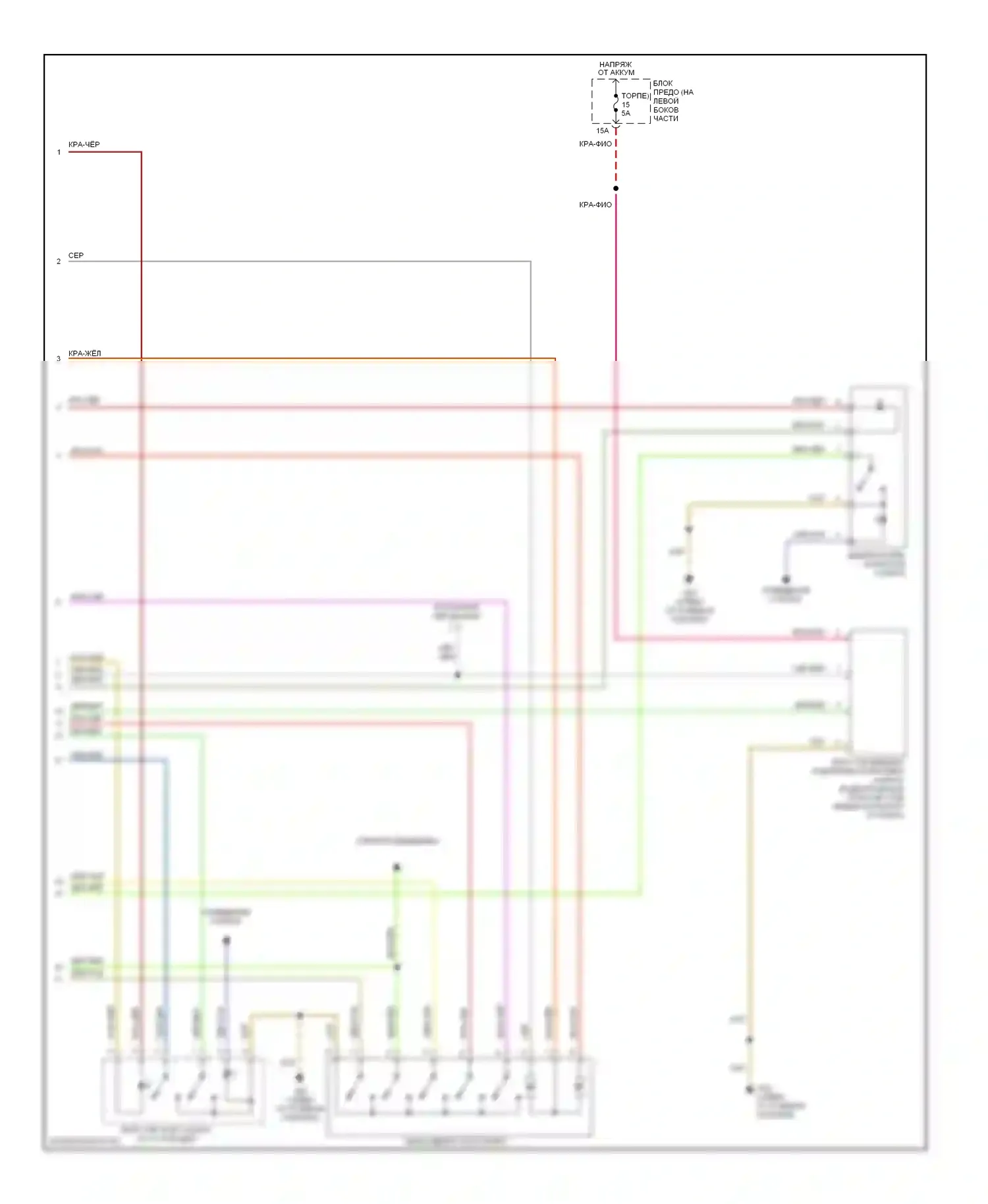 TT Audi 8N рестайлинг (2003-2006): Сигнализации электросхема, родстер (2 из 2) 
