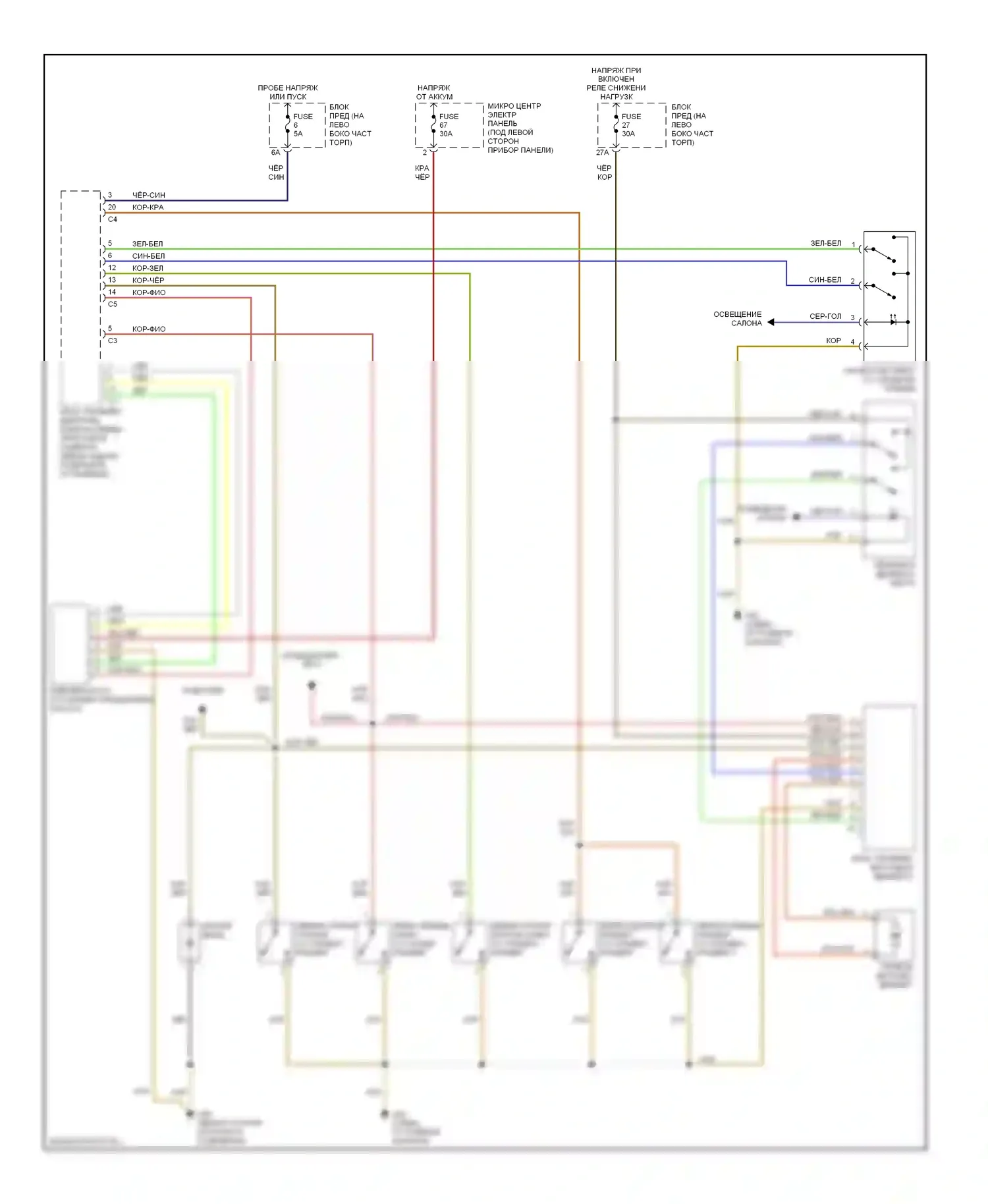 TT Audi 8N рестайлинг (2003-2006): Электросхема со складной крышей 