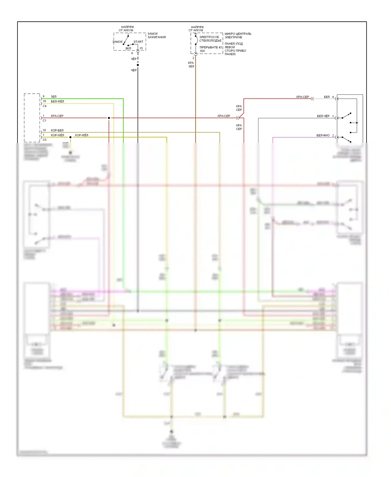 TT Audi 8N рестайлинг (2003-2006): Стеклоподъемники электросхема 