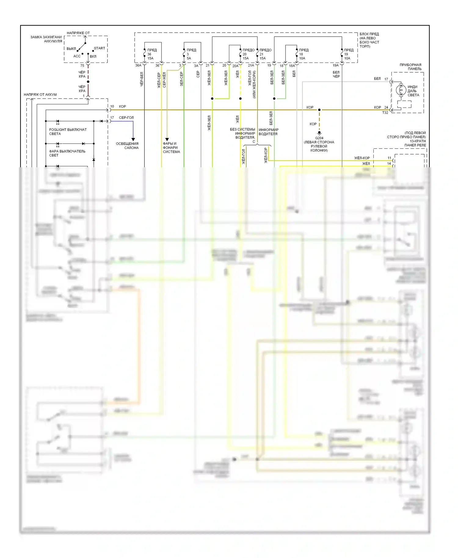 TT Audi 8N (1998-2003): Электросхема фар, без дрели, без бензиновых разрядных фар высокой интенсивности, без дрели, без бензиновых разрядных фар высокой интенсивности 
