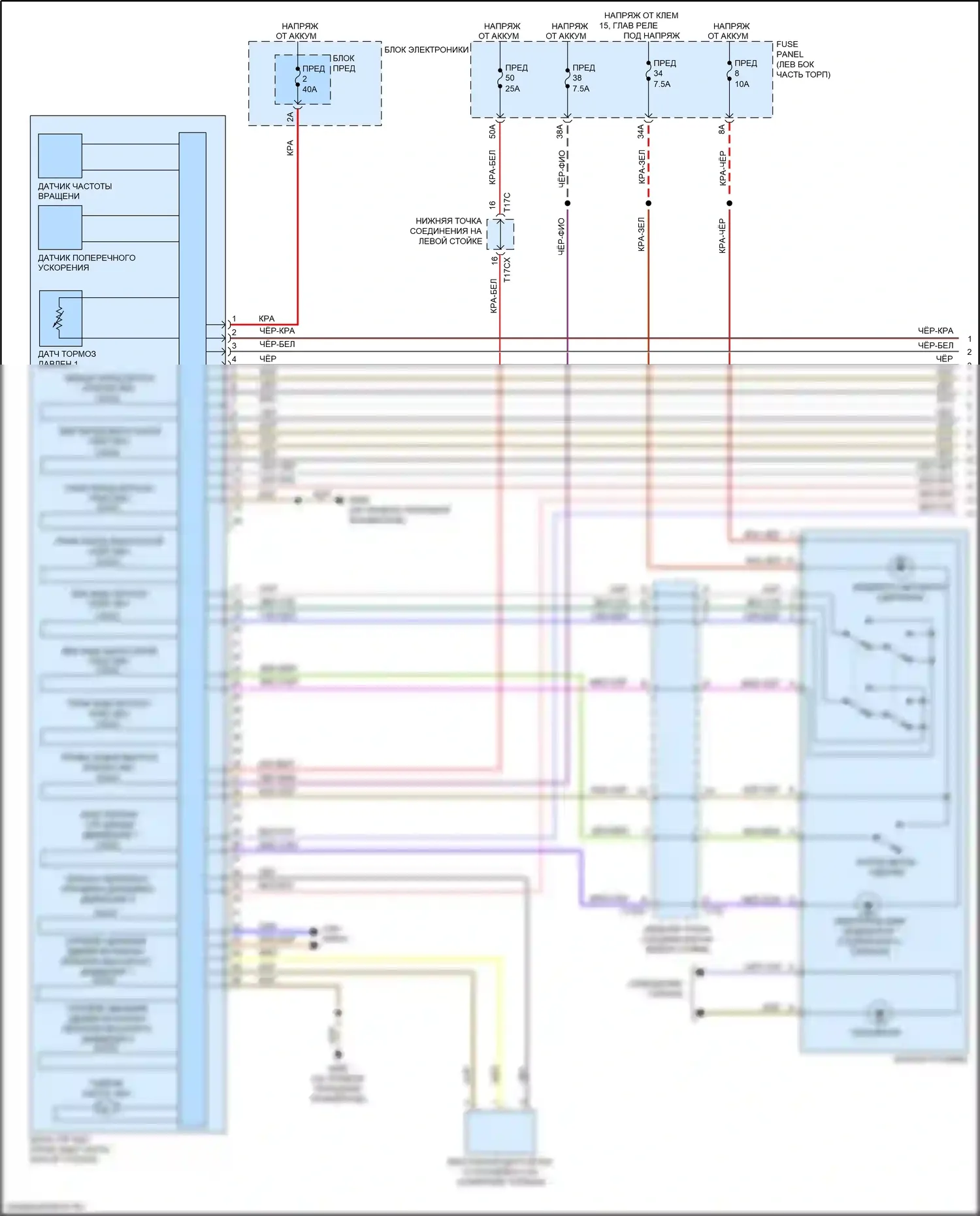 TT Audi 8S рестайлинг (2018-2024): Антиблокировочная система abs электросхема (1 из 2) 