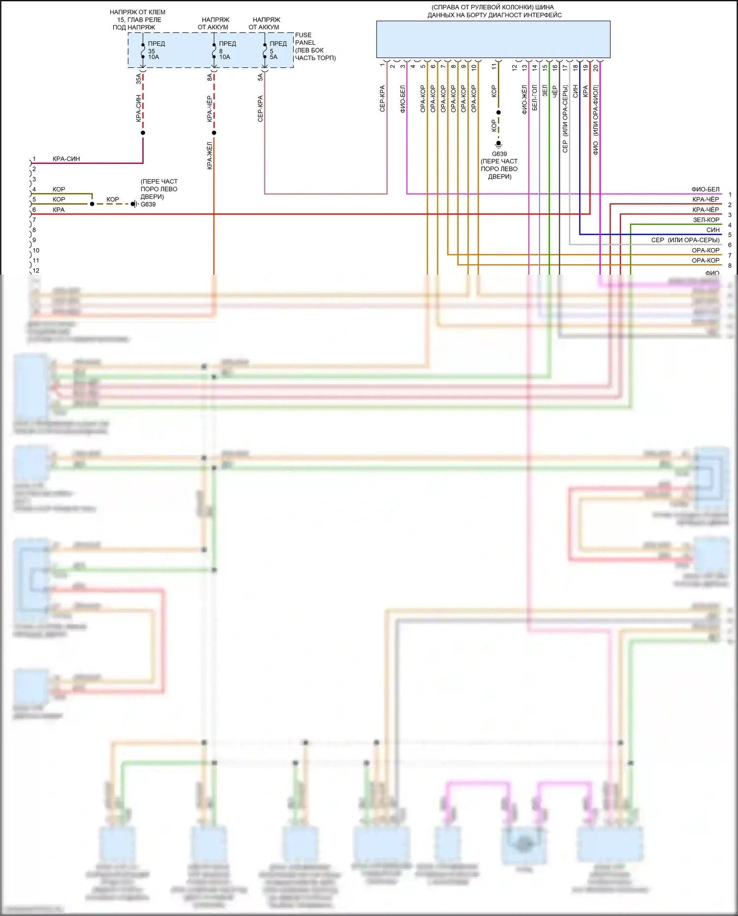 TT Audi 8S рестайлинг (2018-2024): Can шина электросхема (1 из 4) 