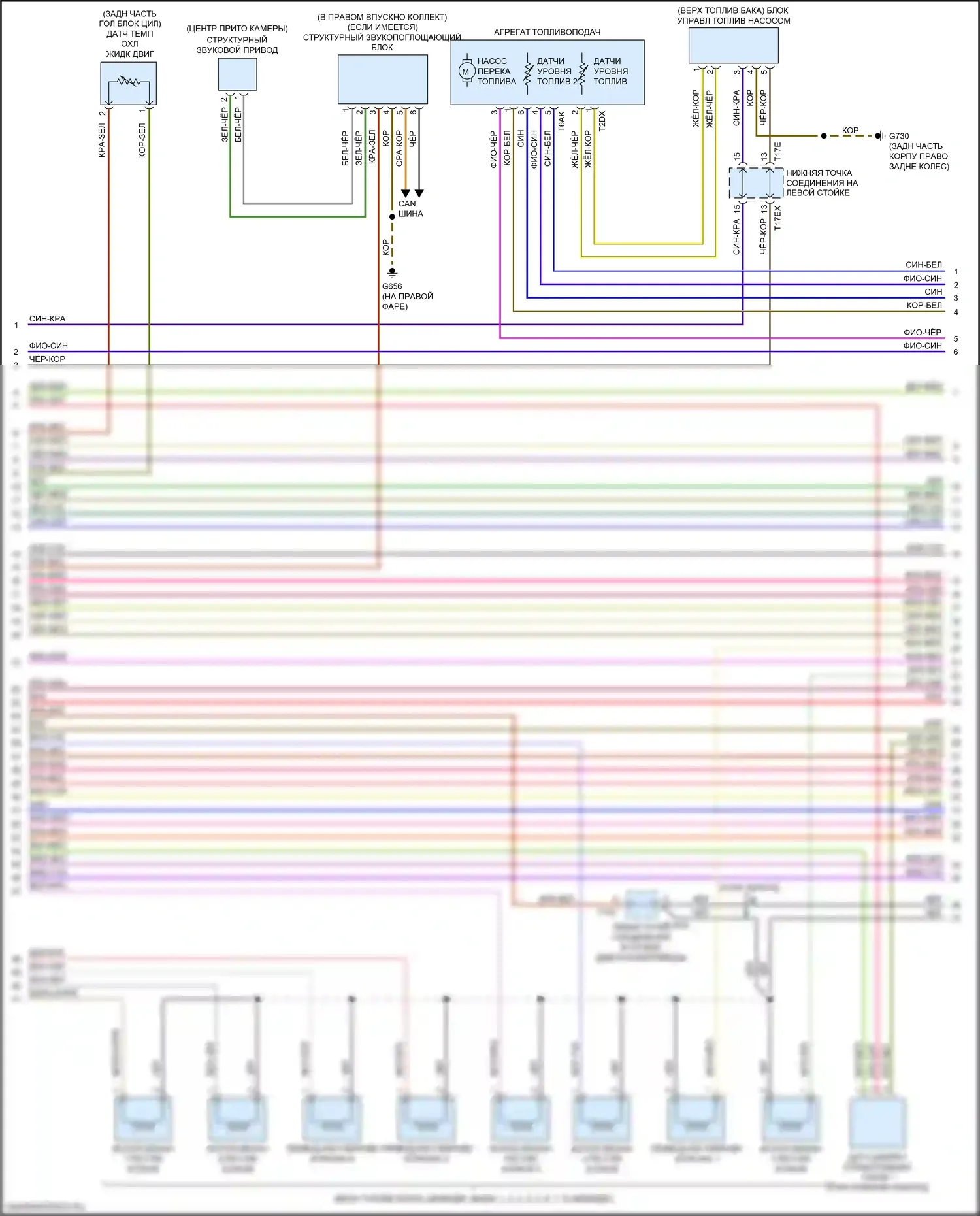 TT Audi 8S рестайлинг (2018-2024): Электросхема двигателя 2.0л турбо, dlra (7 из 8) 