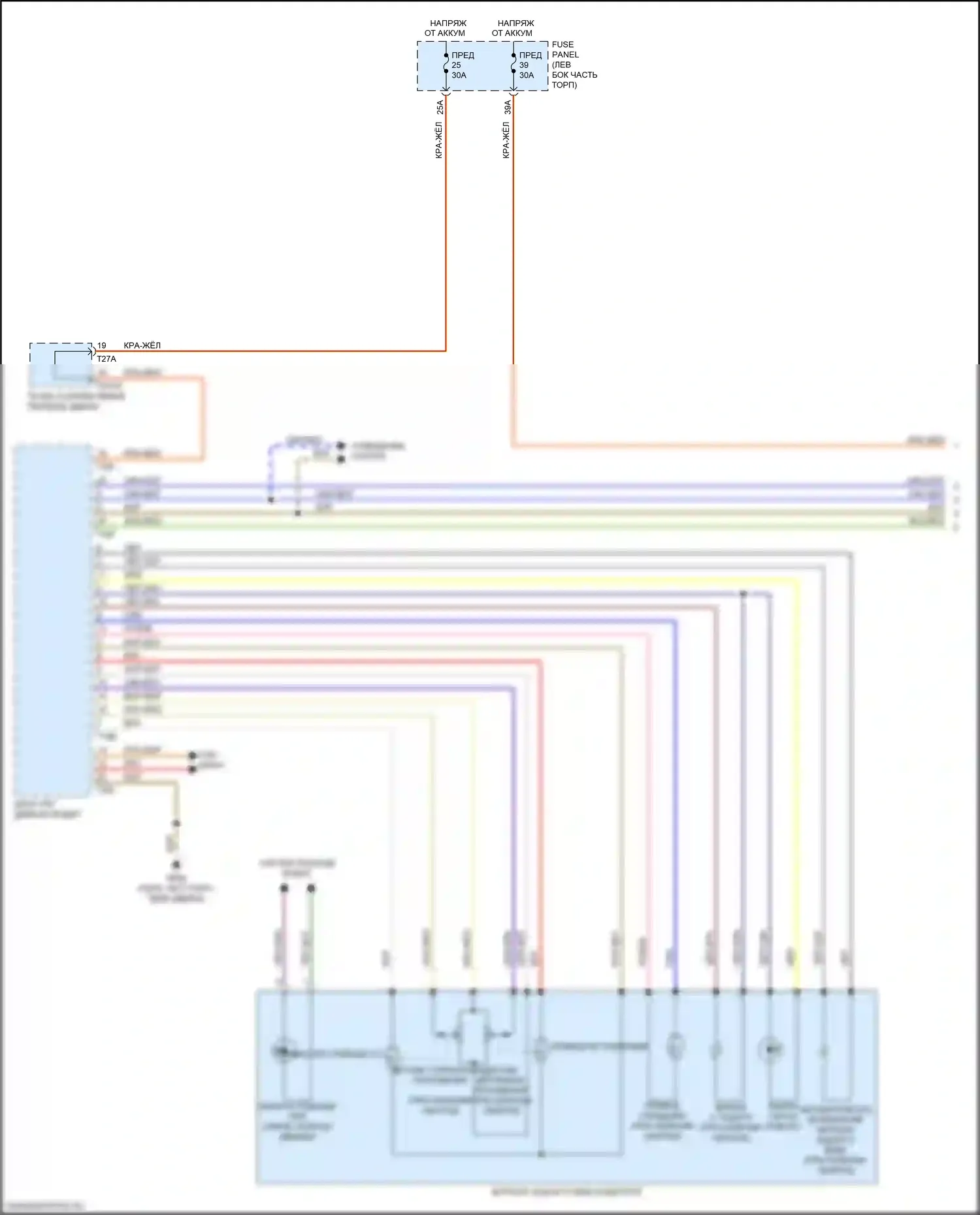 TT Audi 8S рестайлинг (2018-2024): Управление зеркалами заднего вида электросхема (1 из 2) 