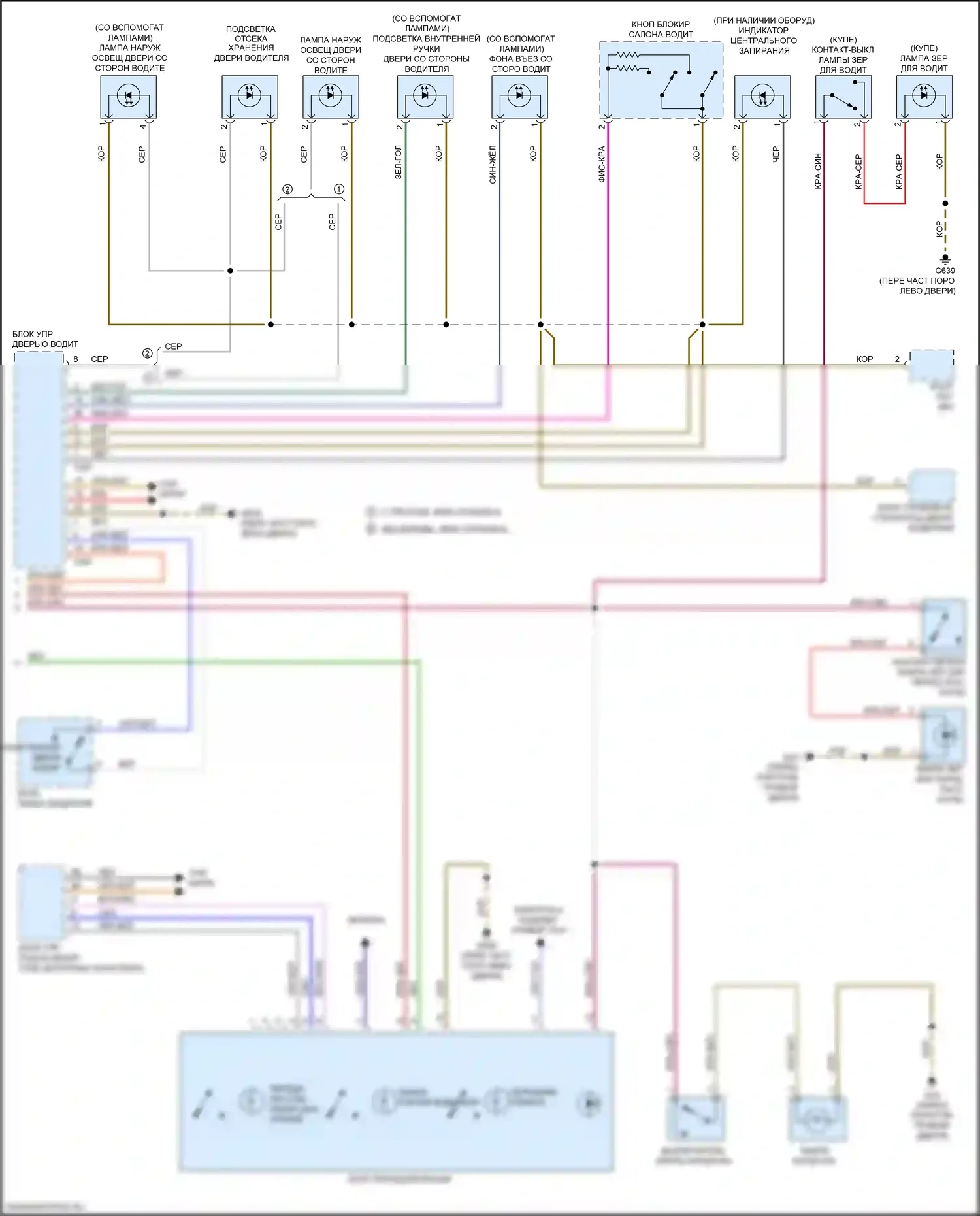 TTS Audi 8S рестайлинг (2018-2024): Электросхема освещения салона (3 из 3) 