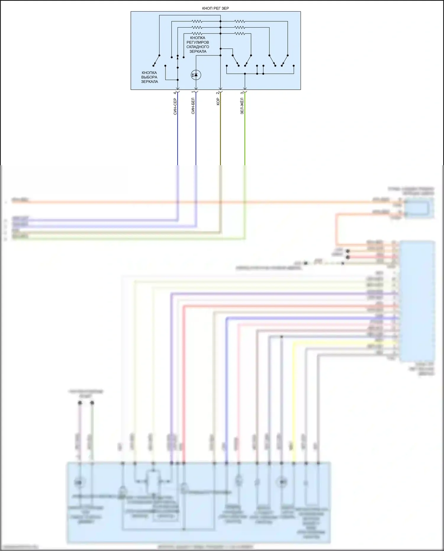 TTS Audi 8S рестайлинг (2018-2024): Управление зеркалами заднего вида электросхема (2 из 2) 