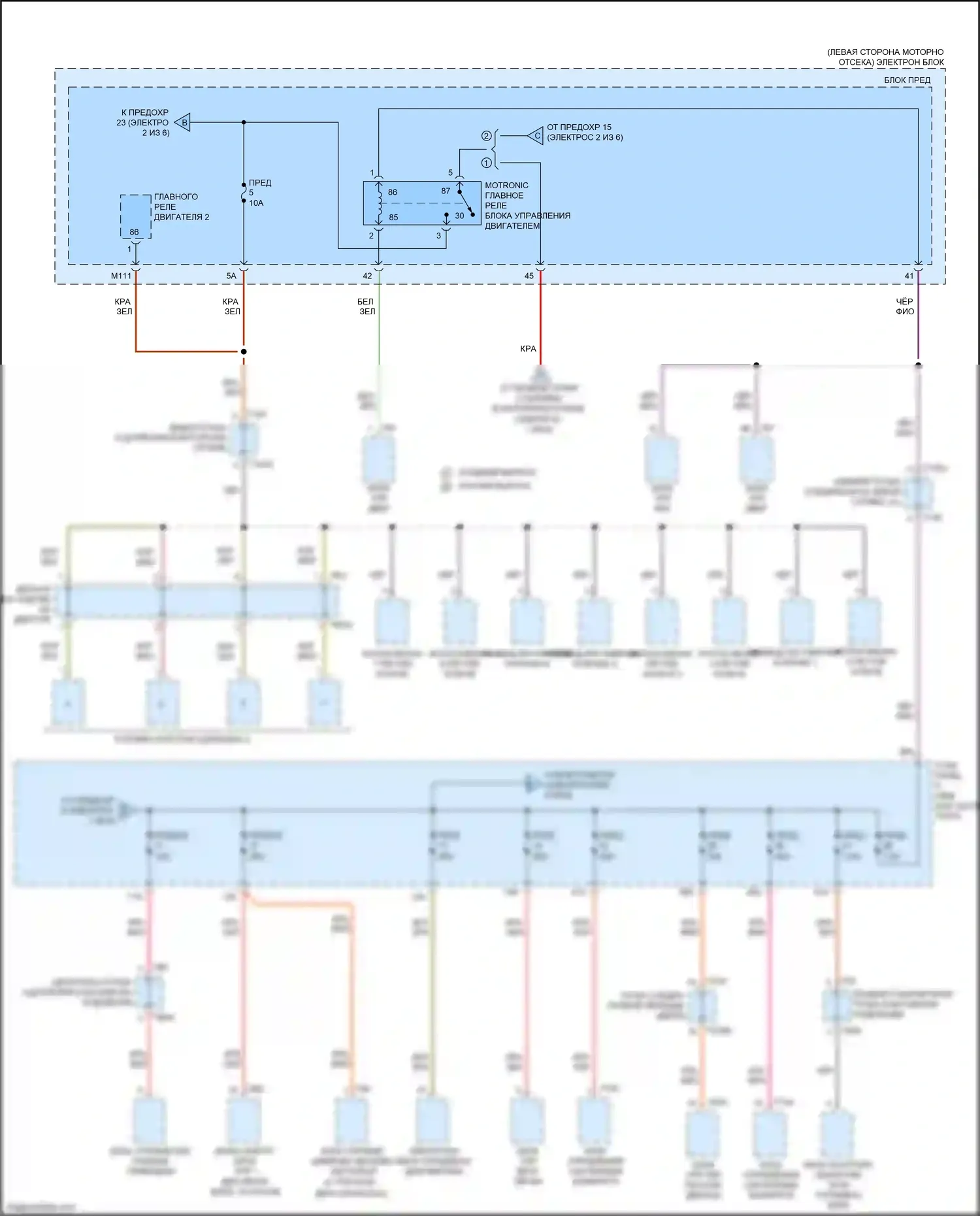 TTS Audi 8S (2014-2018): Электросхема блока предохранителей реле (3 из 6) 