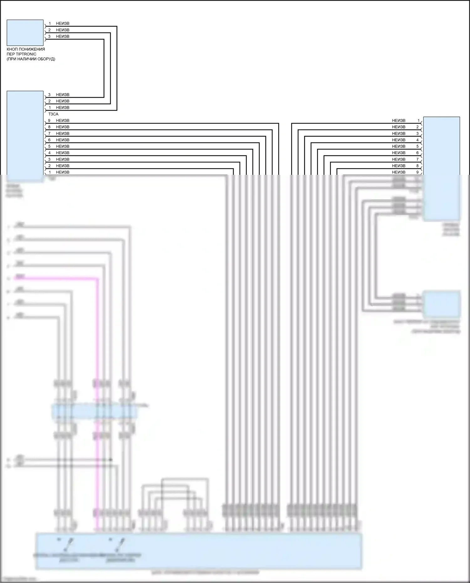TTS Audi 8S (2014-2018): Электросхема блока управления электронными системами рулевой колонки (2 из 2) 