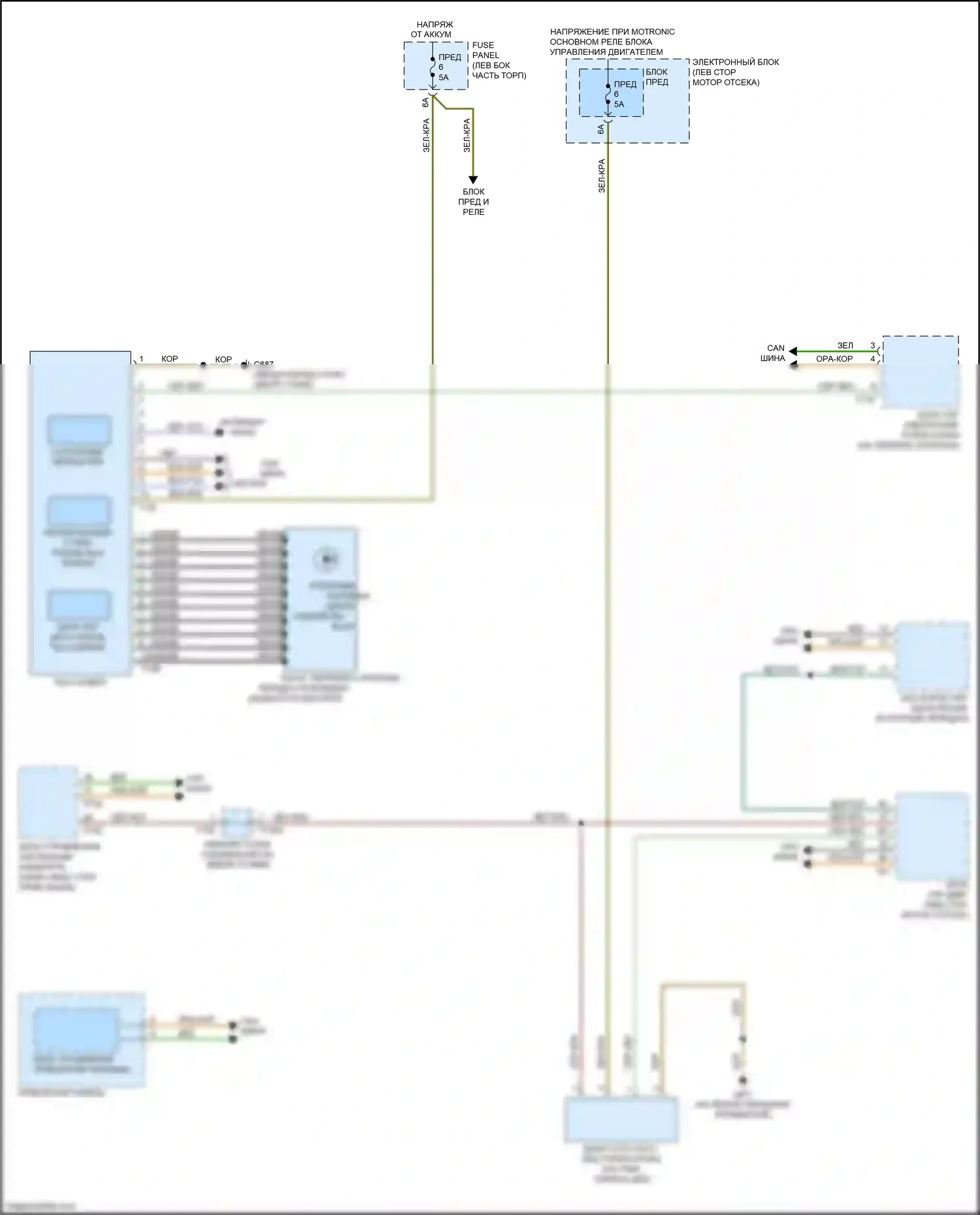 TTS Audi 8S (2014-2018): Электросхема блокировки селектора 