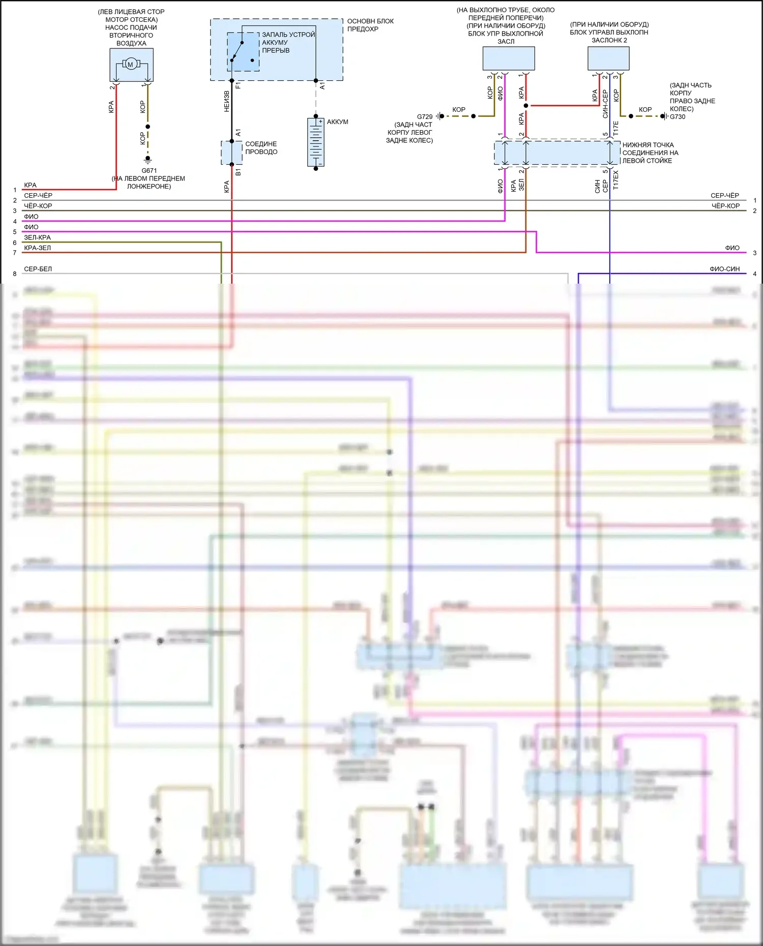 TTS Audi 8S (2014-2018): Электросхема двигателя 2.0л турбо, cyfb (2 из 8) 