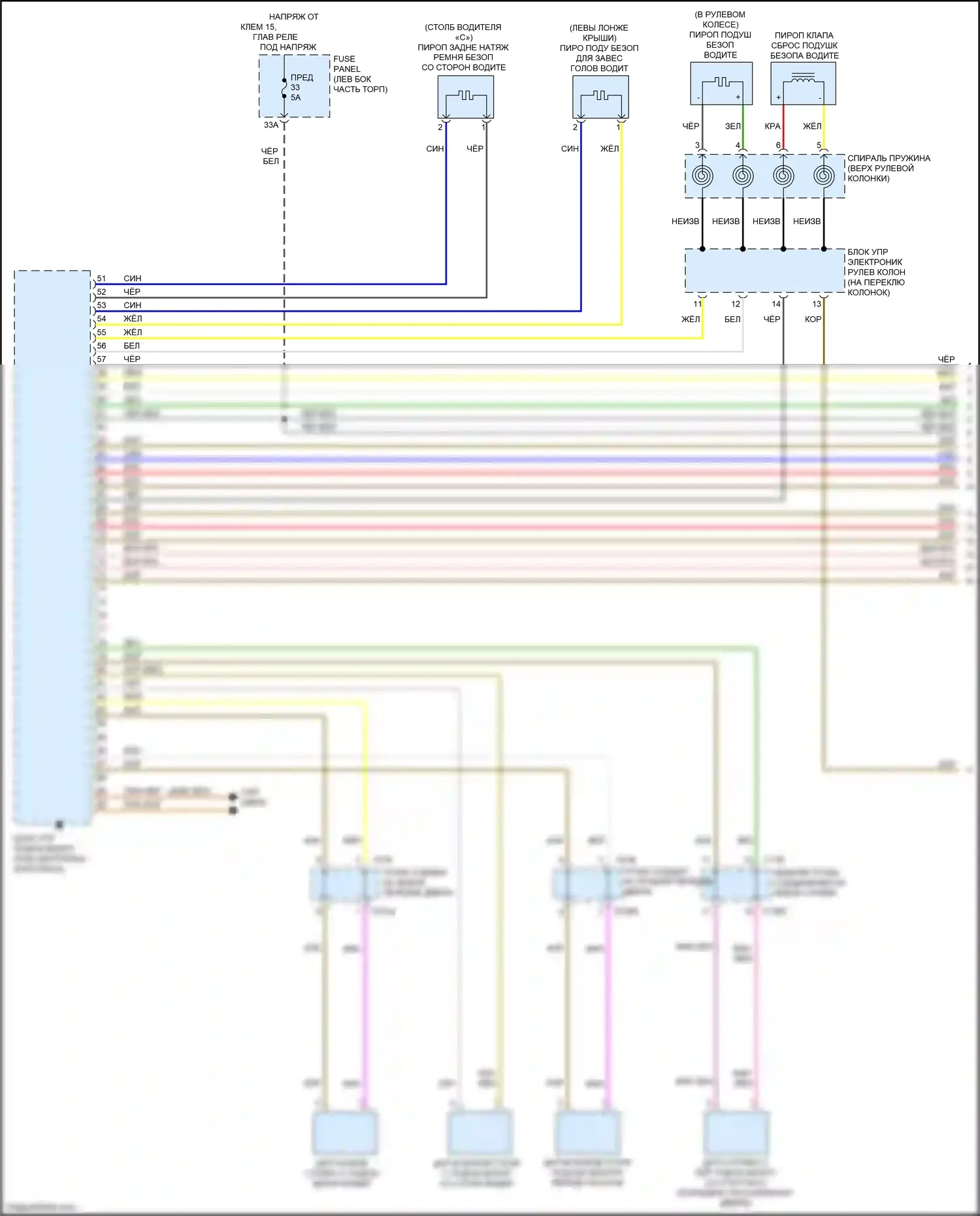 TTS Audi 8S (2014-2018): Электросхема подушек безопасности (1 из 3) 