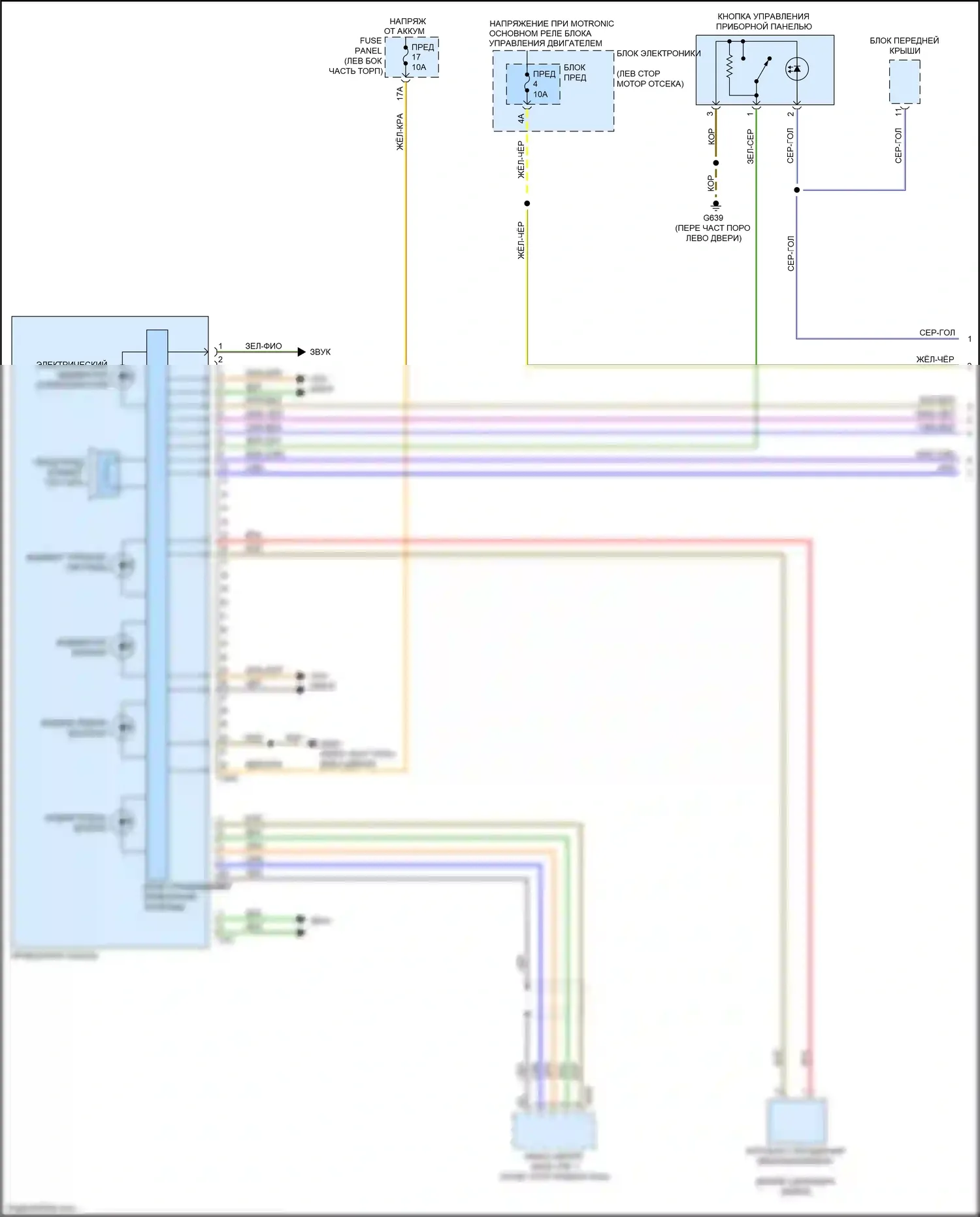 TTS Audi 8S (2014-2018): Электросхема приборной панели (1 из 2) 