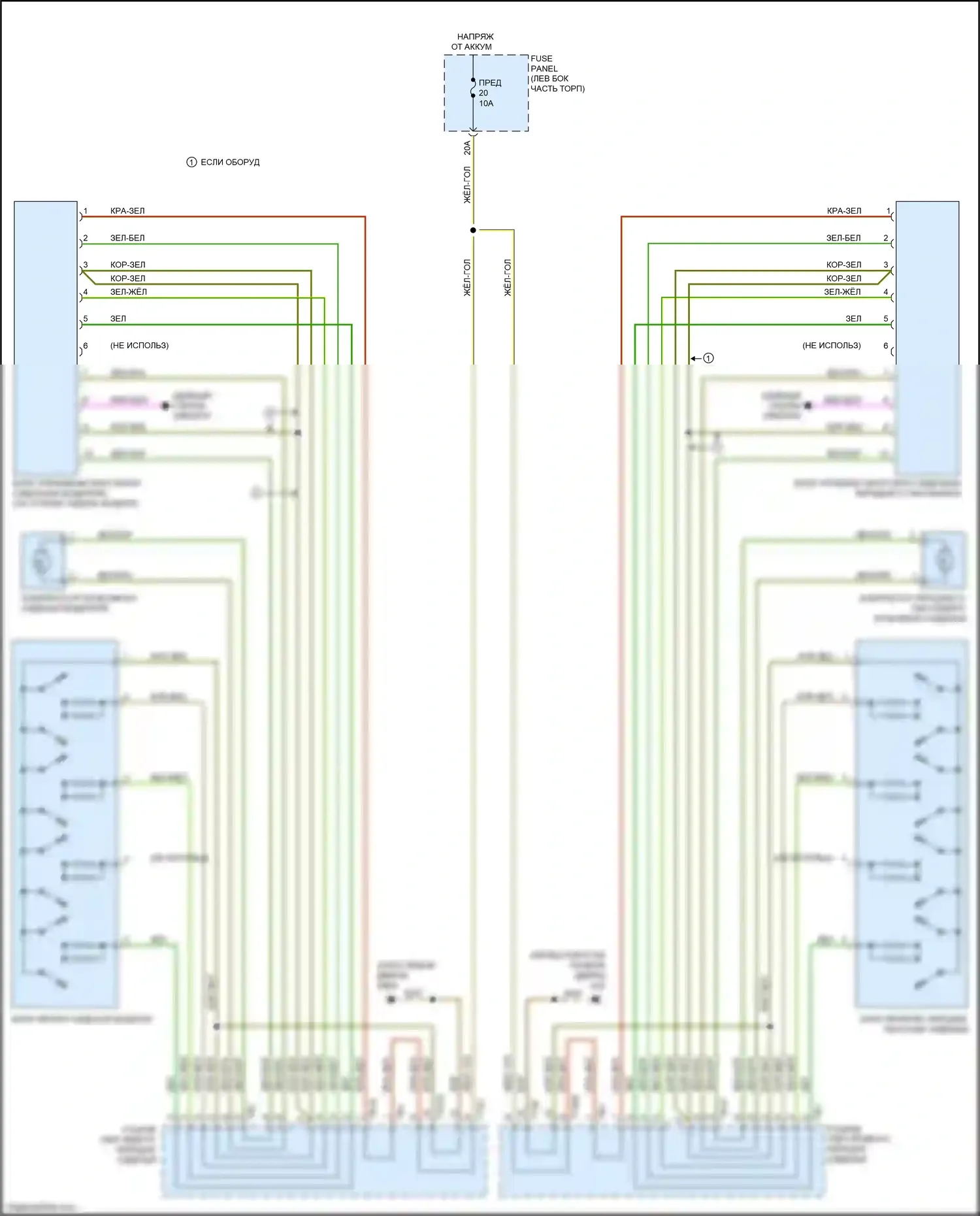 TTS Audi 8S (2014-2018): Многоконтурное сиденье электросхема 