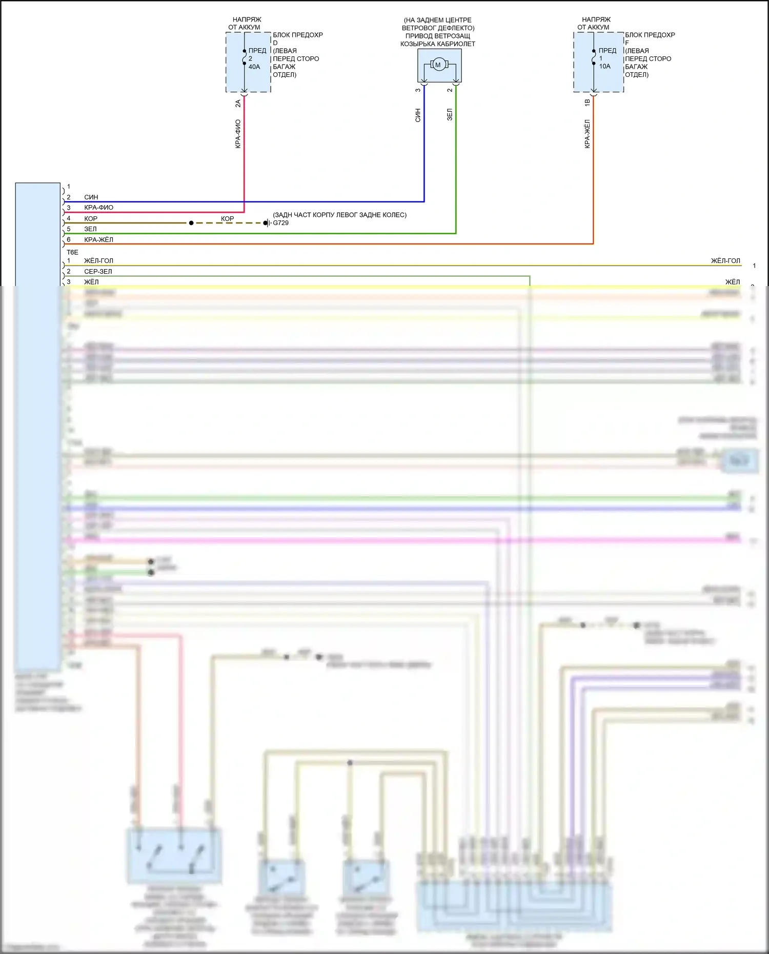 TTS Audi 8S (2014-2018): Электросхема складной крыши/люка (1 из 2) 