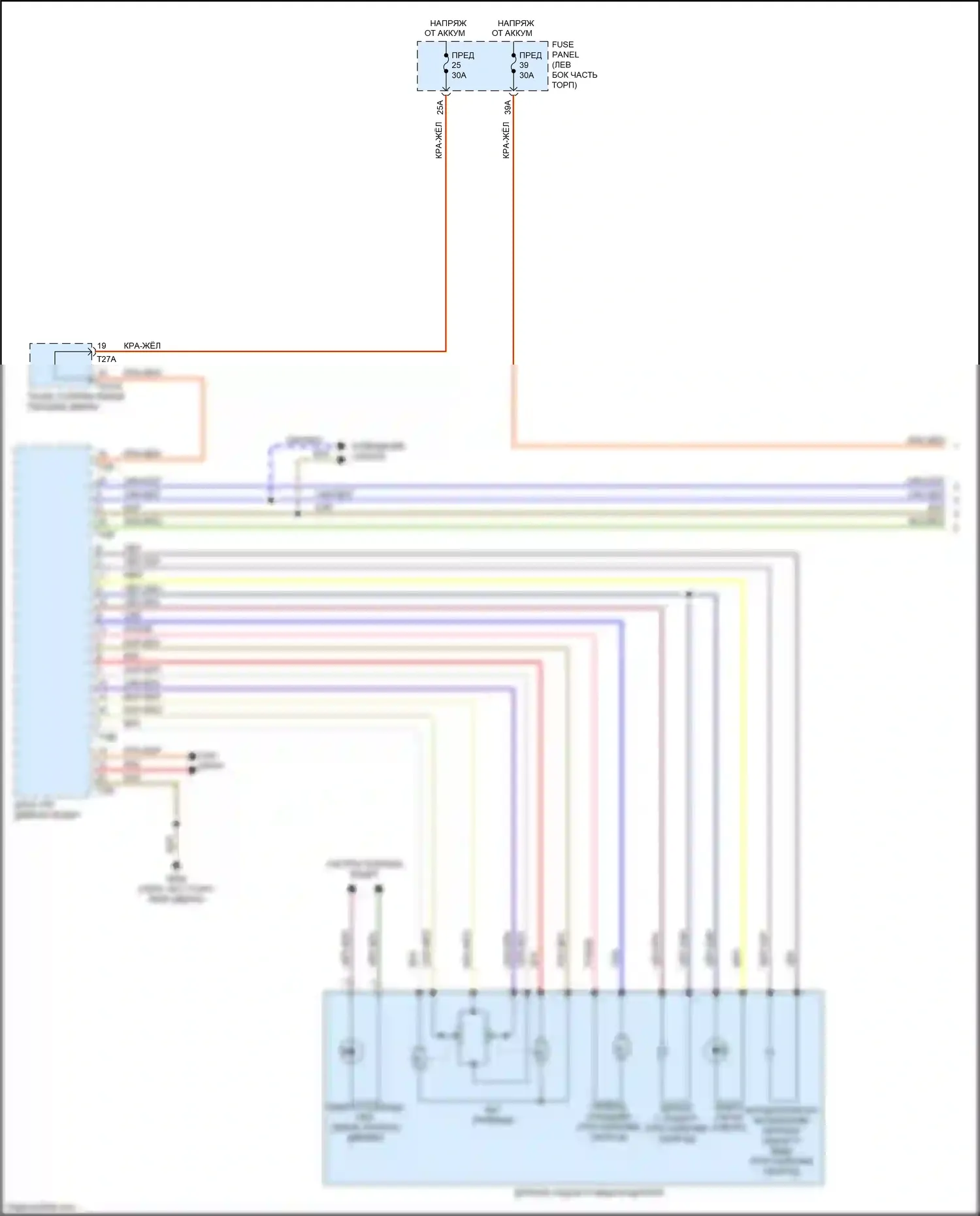 TTS Audi 8S (2014-2018): Управление зеркалами заднего вида электросхема (1 из 2) 