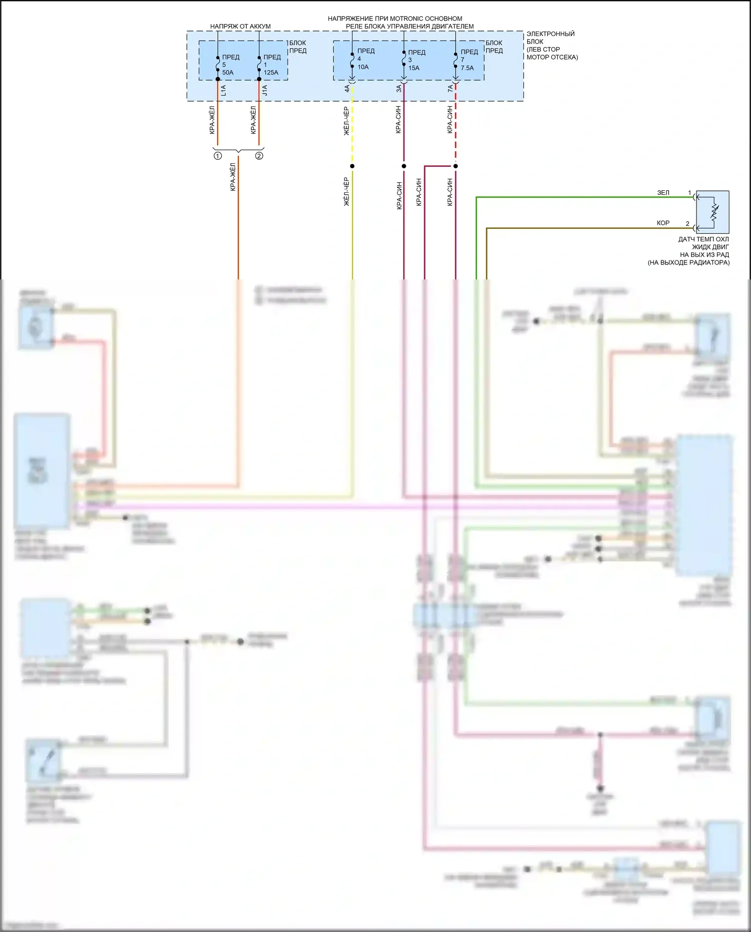 TTS Audi 8S (2014-2018): Электросхема вентилятора охлаждения 