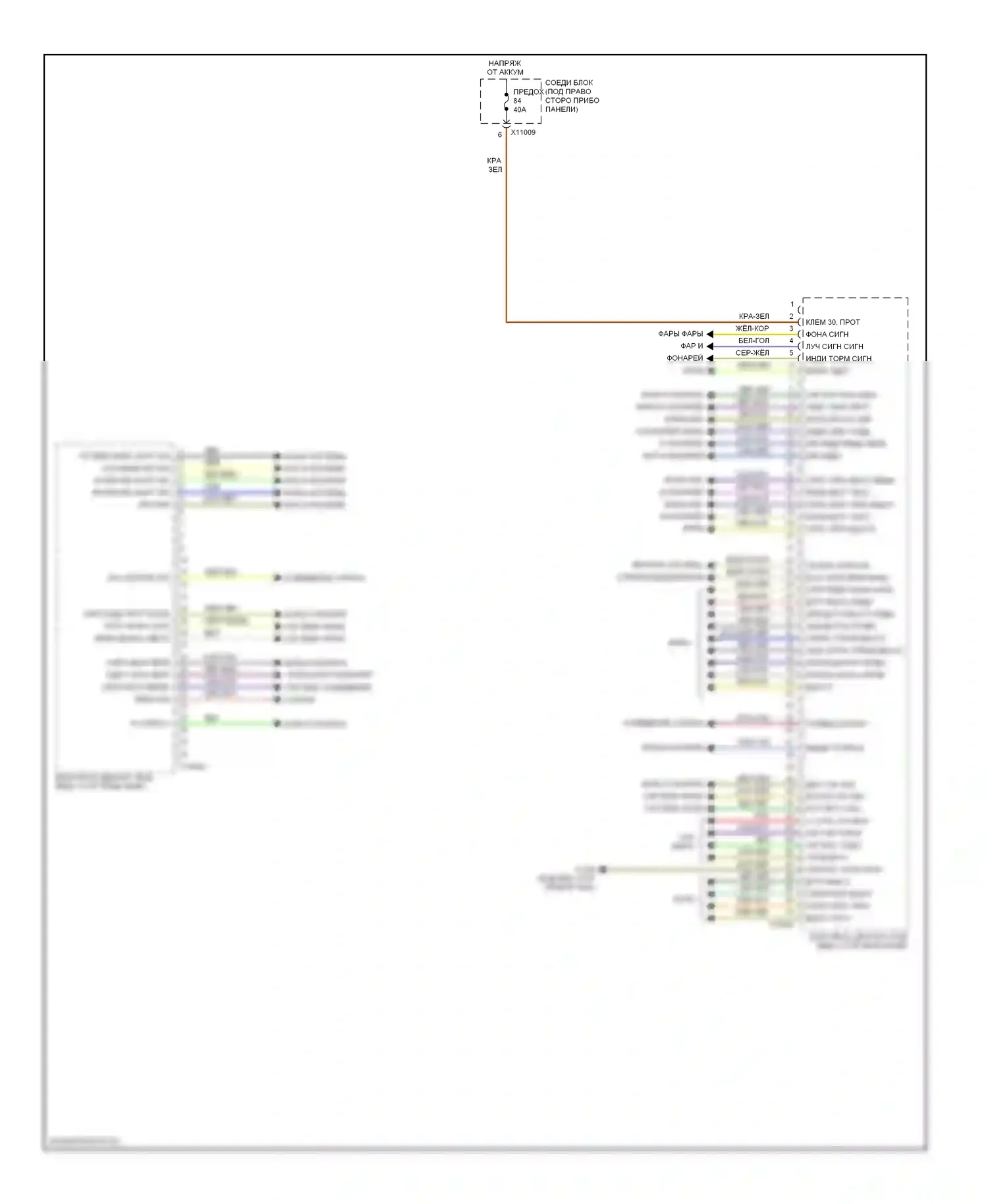 1 серия BMW E81/E82/E87/E88 рестайлинг 2 (2011-2014): Электросхема блоков управления кузовом (1 из 2) 