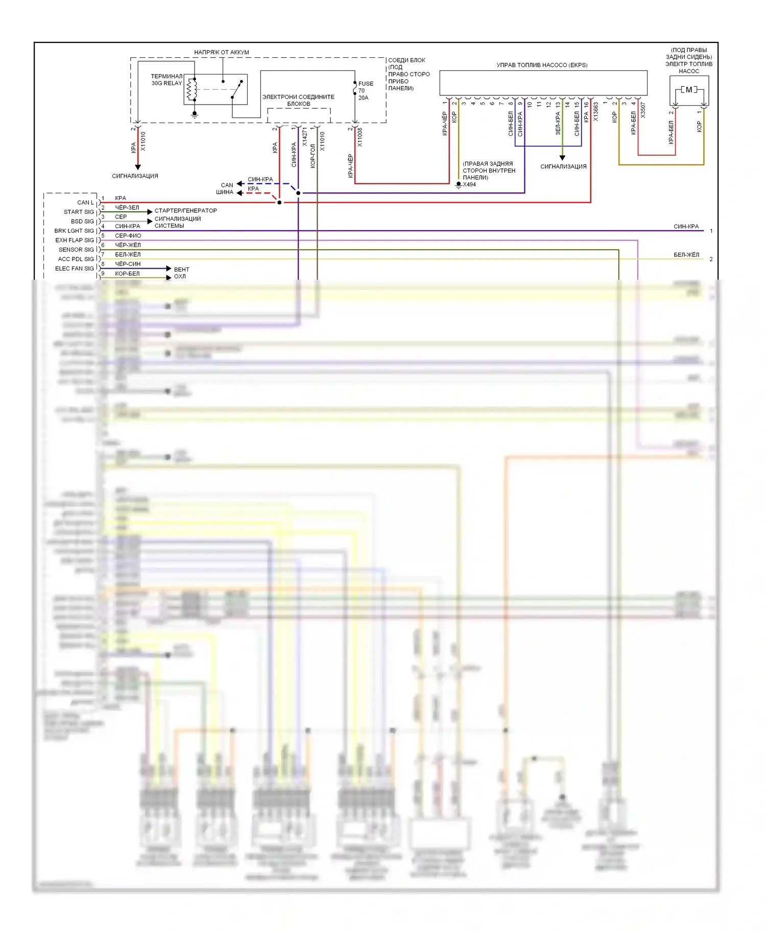 1 серия BMW E81/E82/E87/E88 рестайлинг 2 (2011-2014): Электросхема двигателя 3.0l (1 из 4) 