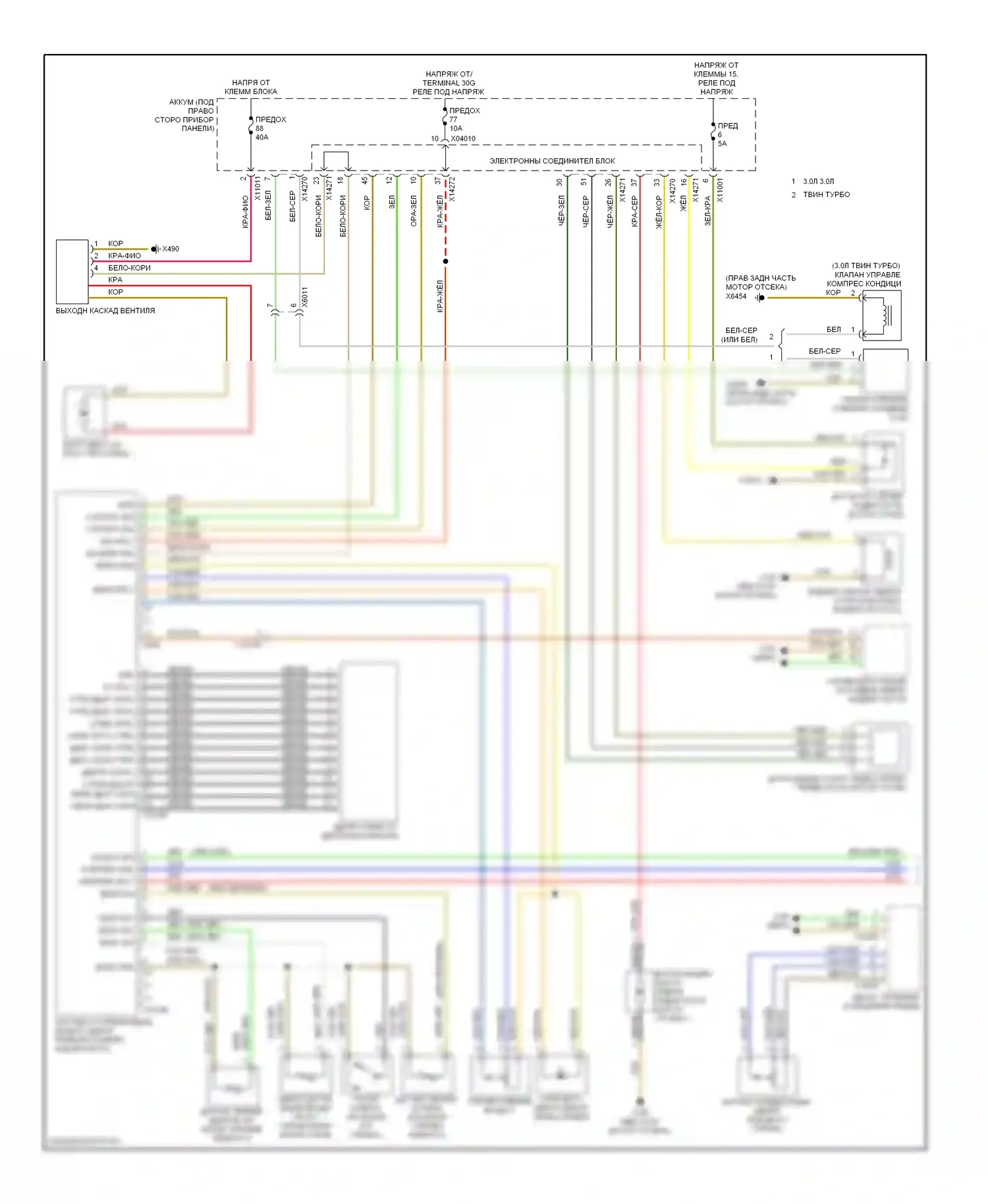 1 серия BMW E81/E82/E87/E88 рестайлинг 2 (2011-2014): Электросхема климат контроля (1 из 2) 