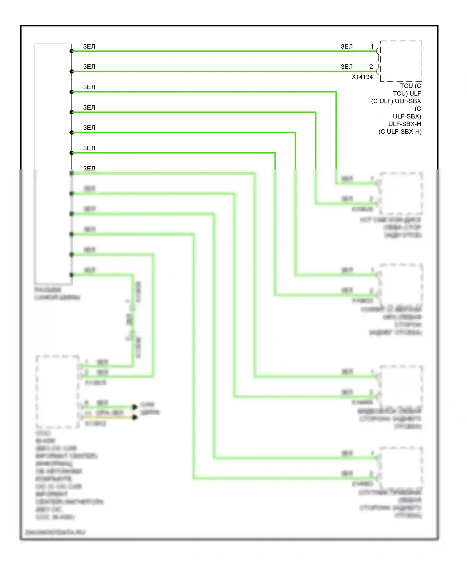 1 серия BMW E81/E82/E87/E88 рестайлинг 2 (2011-2014): Большинство электросхем подключения шины данных 