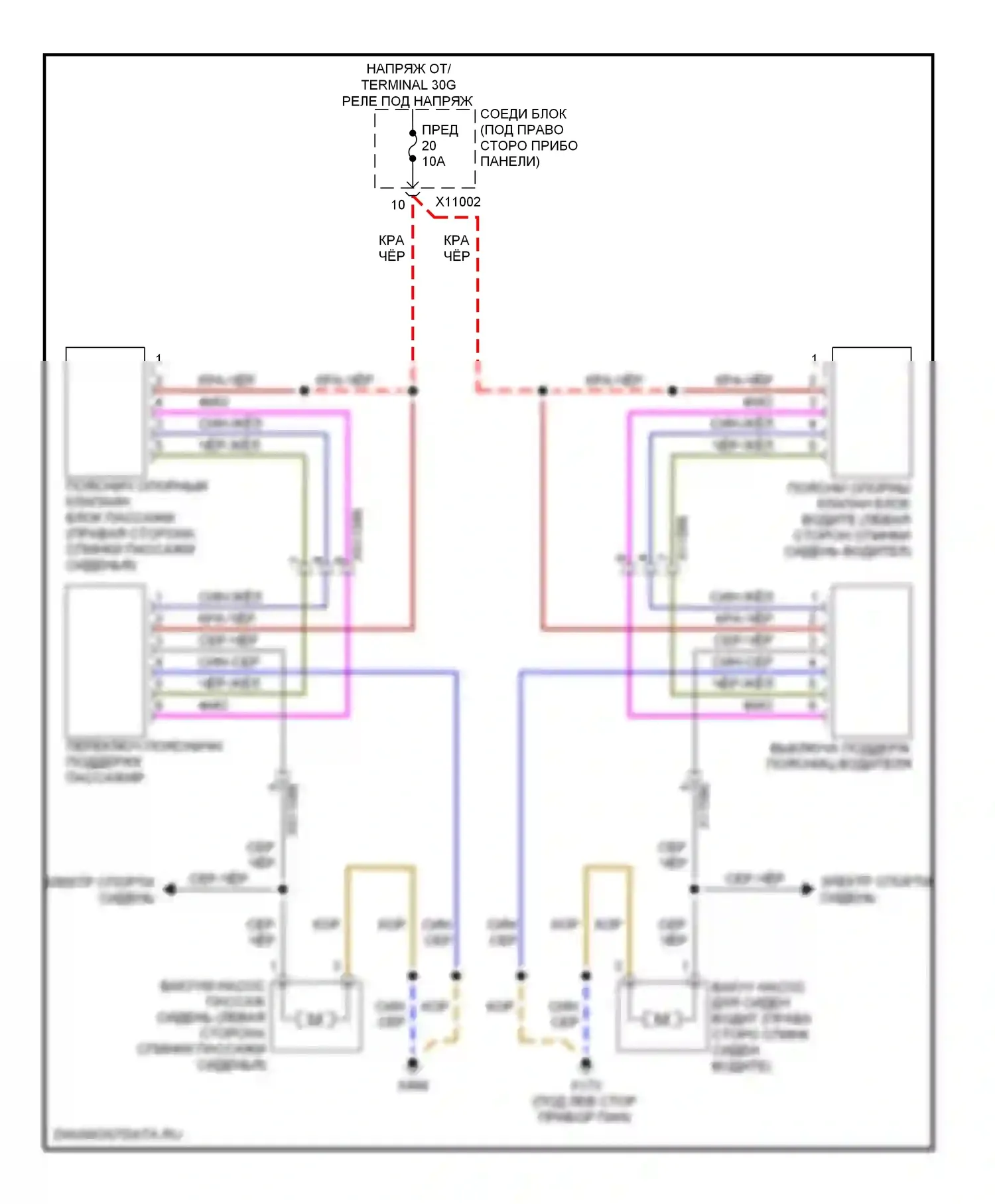 1 серия BMW E81/E82/E87/E88 рестайлинг 2 (2011-2014): Поясничная электросхема 