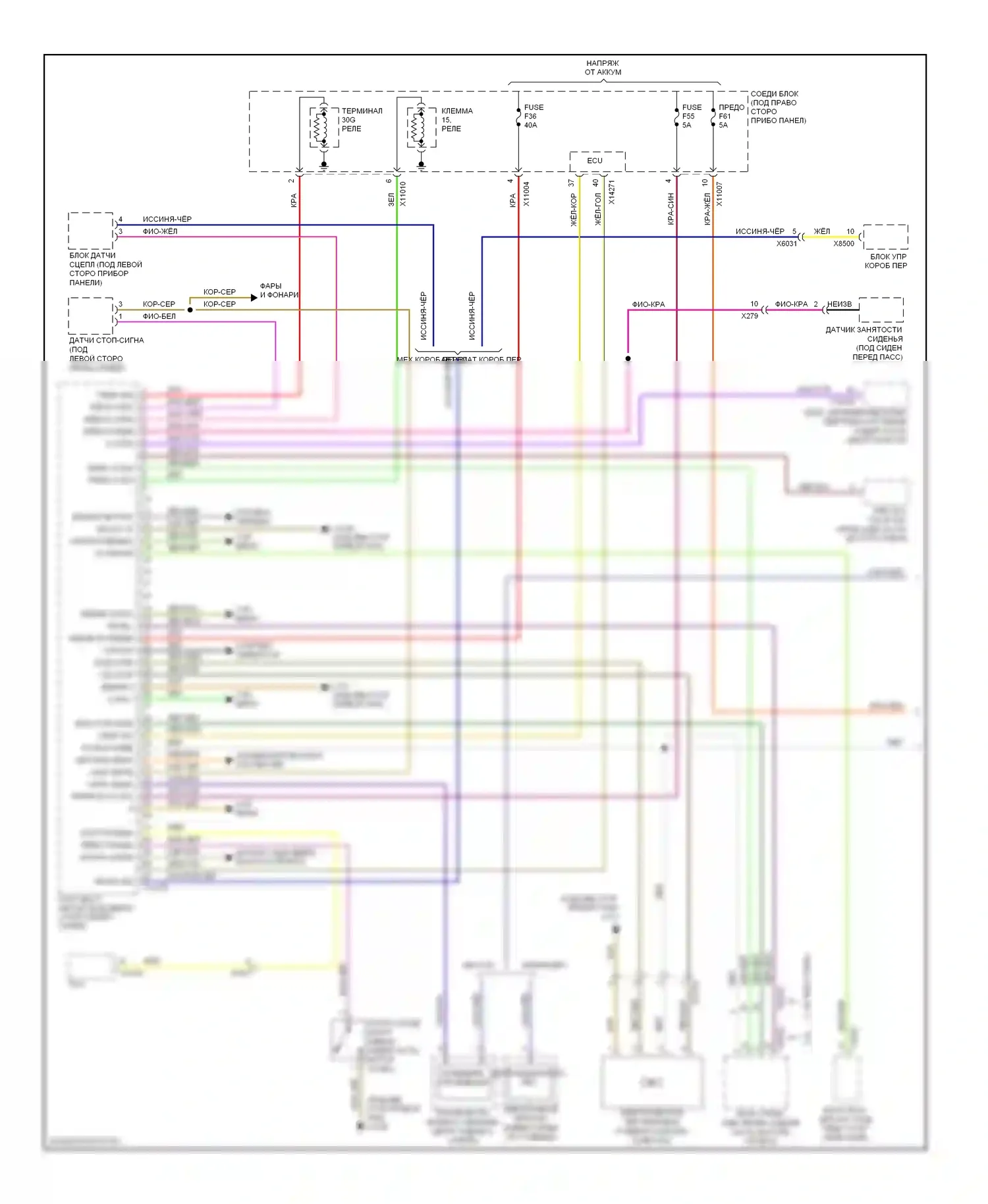 1 серия BMW E81/E82/E87/E88 рестайлинг 2 (2011-2014): Электросхема системы бесключевого доступа (1 из 2) 