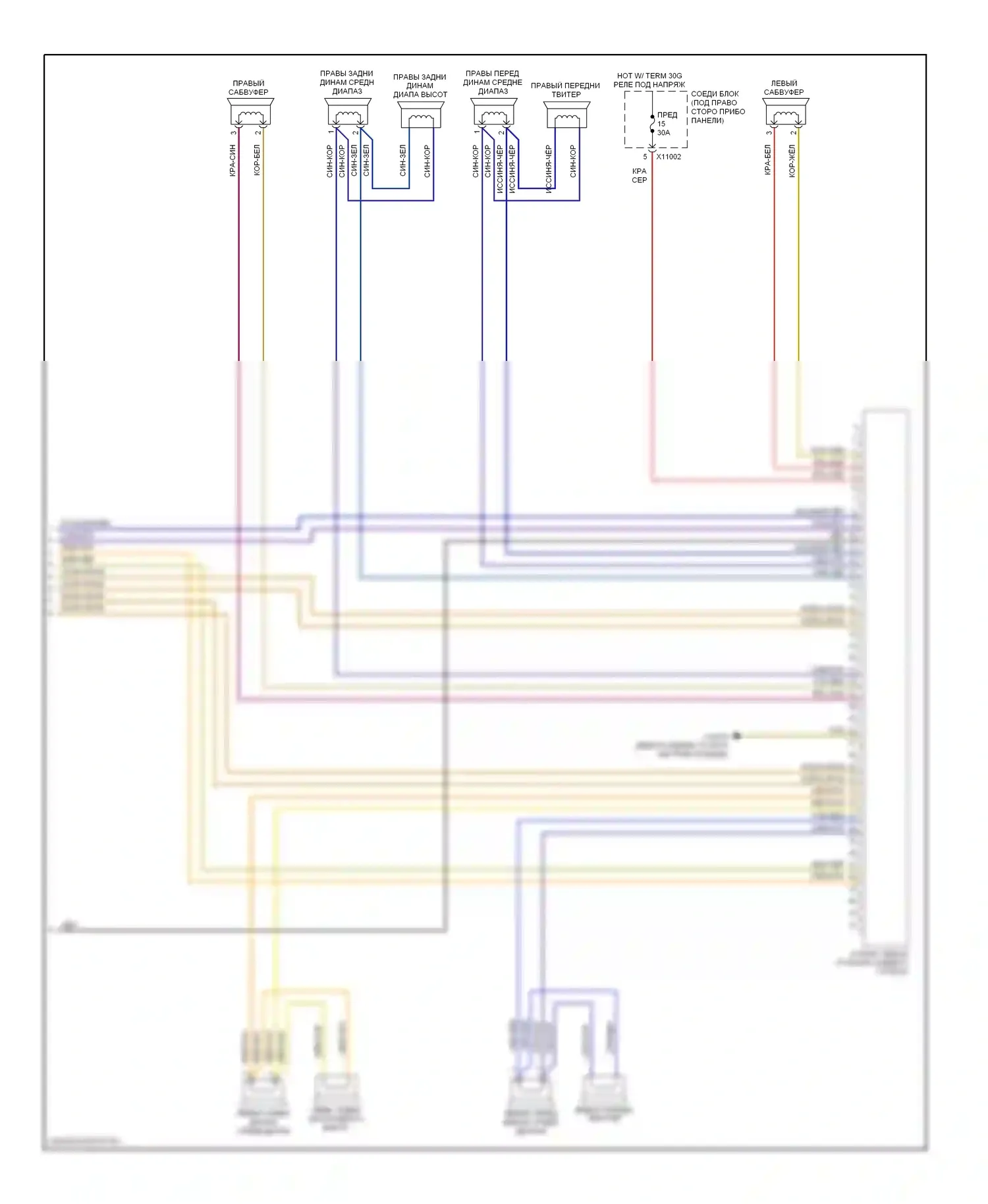 1 серия BMW E81/E82/E87/E88 рестайлинг (2007-2011): Электросхема магнитолы, кроме кабриолета с hifi магнитолы (2 из 2) 