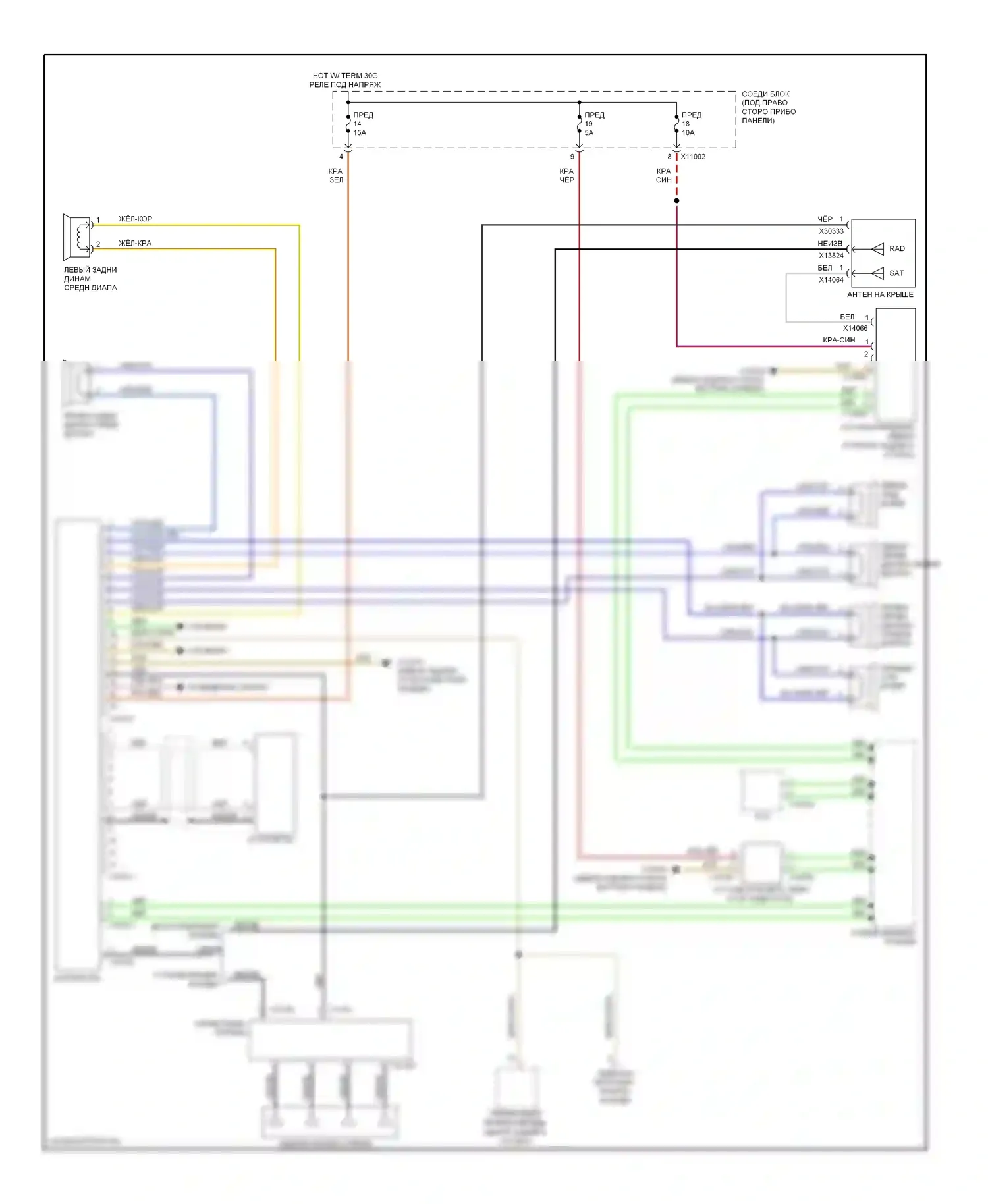 1 серия BMW E81/E82/E87/E88 рестайлинг (2007-2011): Электросхема магнитолы, за исключением кабриолета с базовой магнитолой 