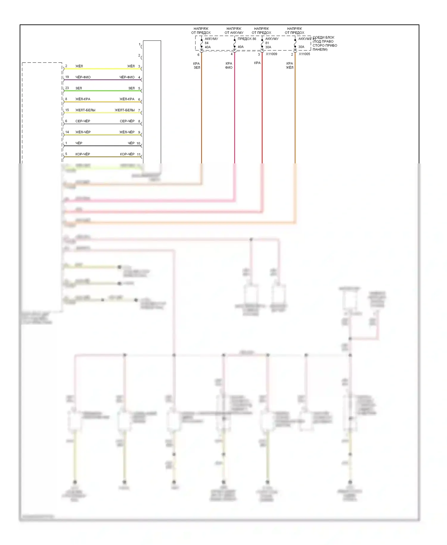 1 серия BMW E81/E82/E87/E88 рестайлинг (2007-2011): Электросхема подсветки приборной панели 