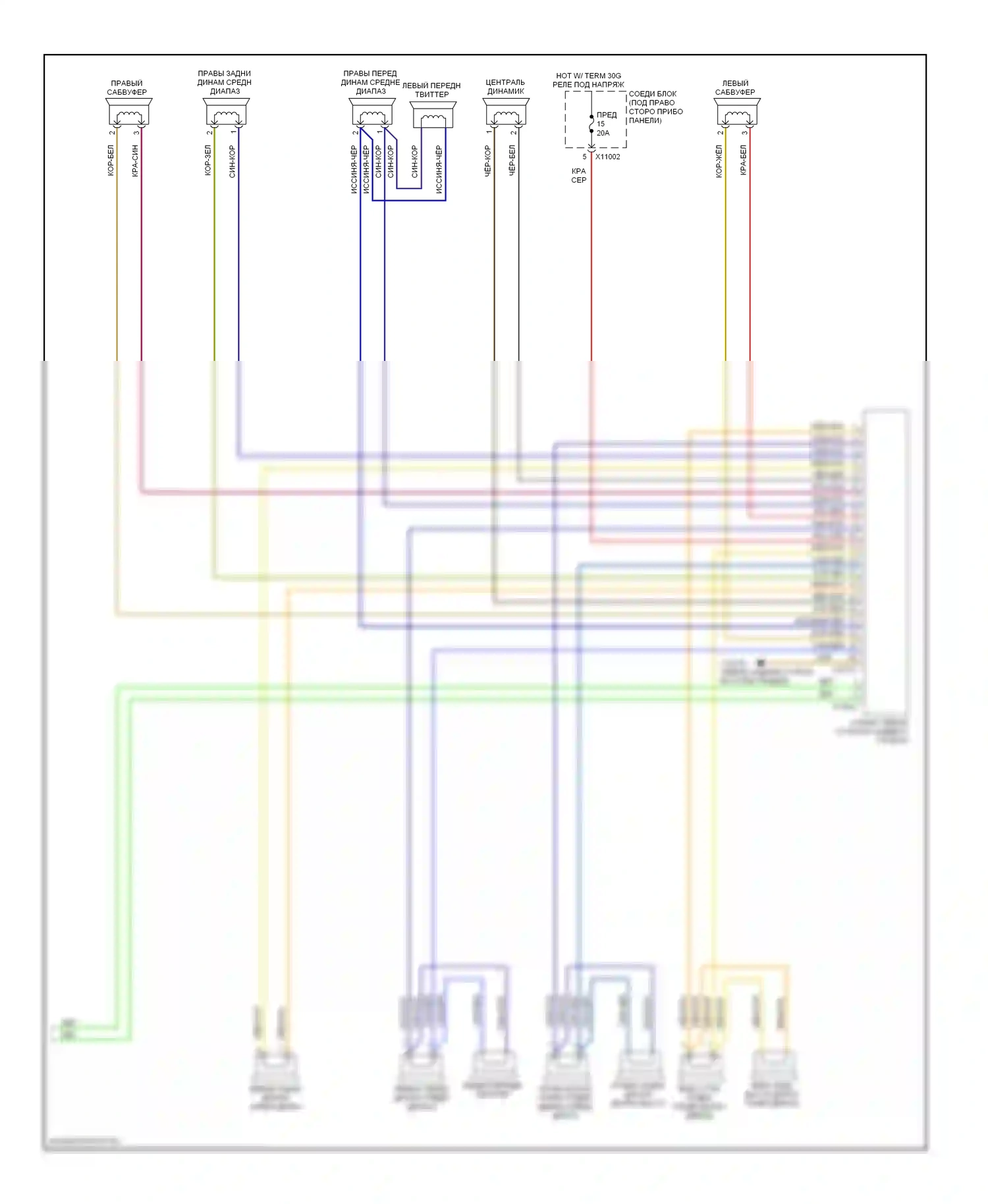 1 серия BMW E81/E82/E87/E88 рестайлинг (2007-2011): Электросхема навигации, за исключением кабриолета с автомобильным информационным компьютером, верхним hifi магнитолы (2 из 2) 