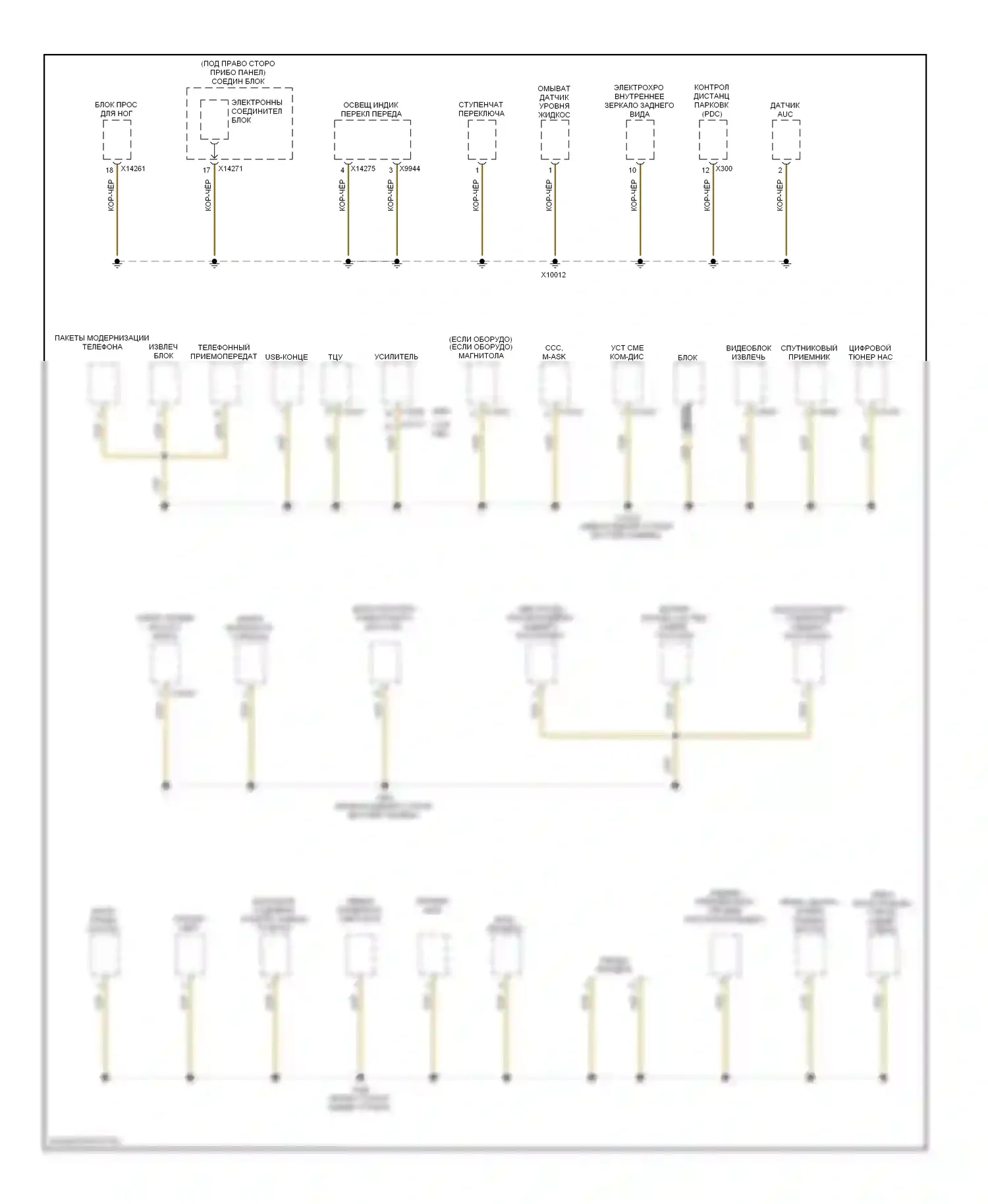 1 серия BMW E81/E82/E87/E88 рестайлинг (2007-2011): Электросхема точек подключения масс (3 из 4) 