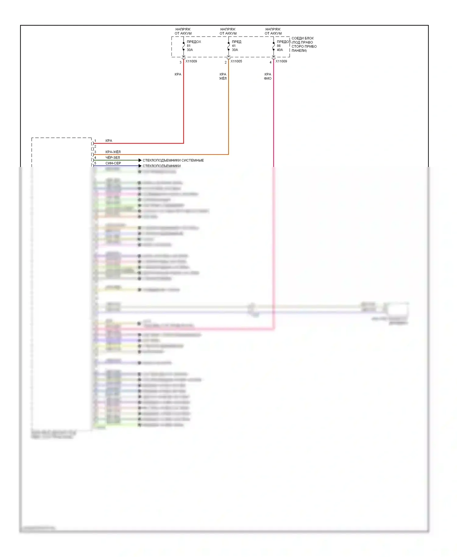 1 серия BMW F20/F21 (2011-2015): Электросхема блоков управления кузовом (2 из 2) 
