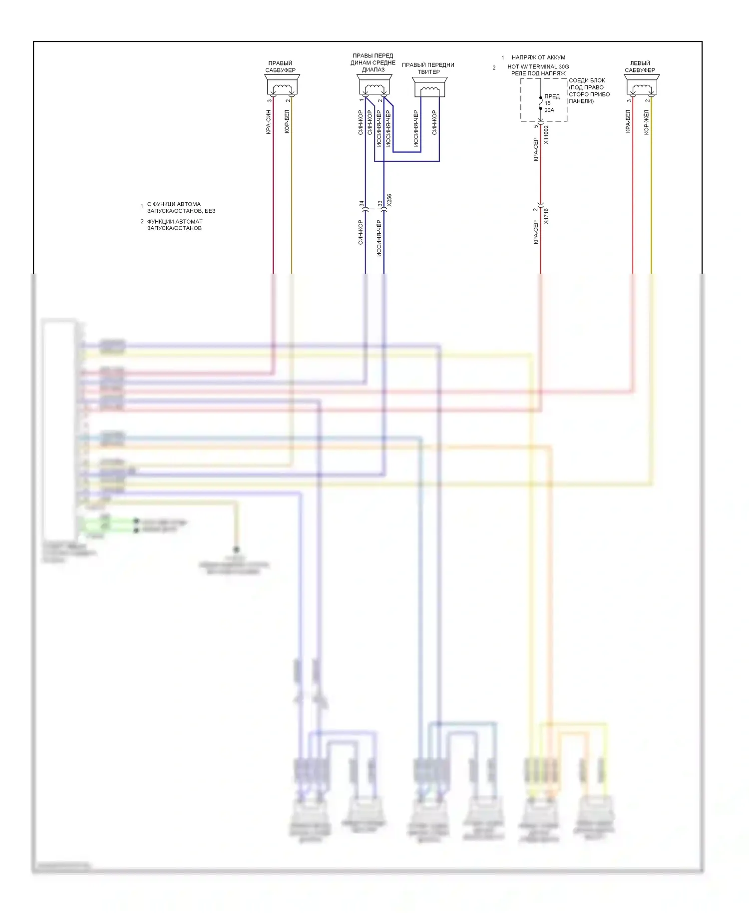 1 серия BMW F20/F21 (2011-2015): Топ hifi магнитолы электросхема 
